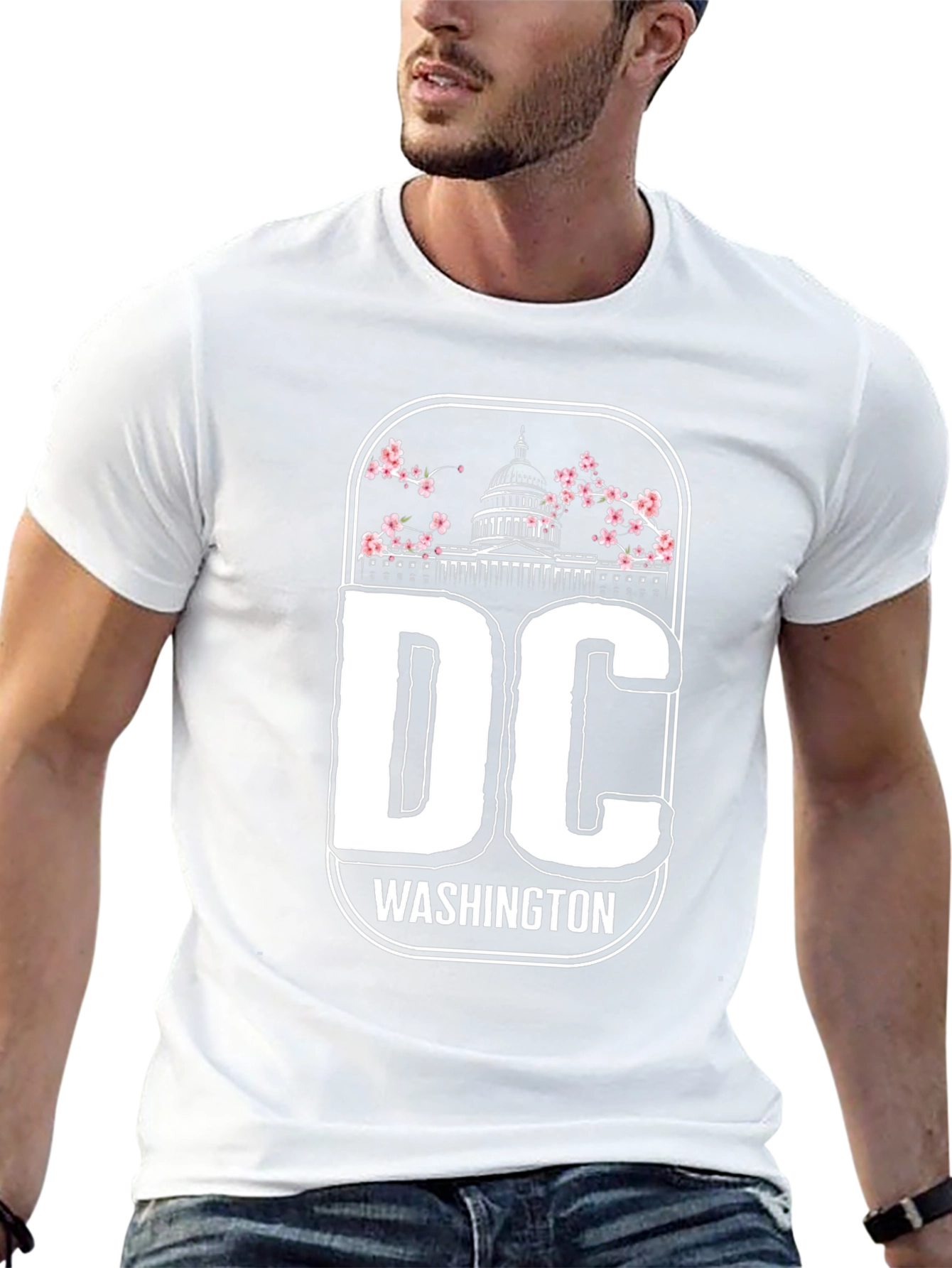 DC Washington Blossom Graphic Tee - Black