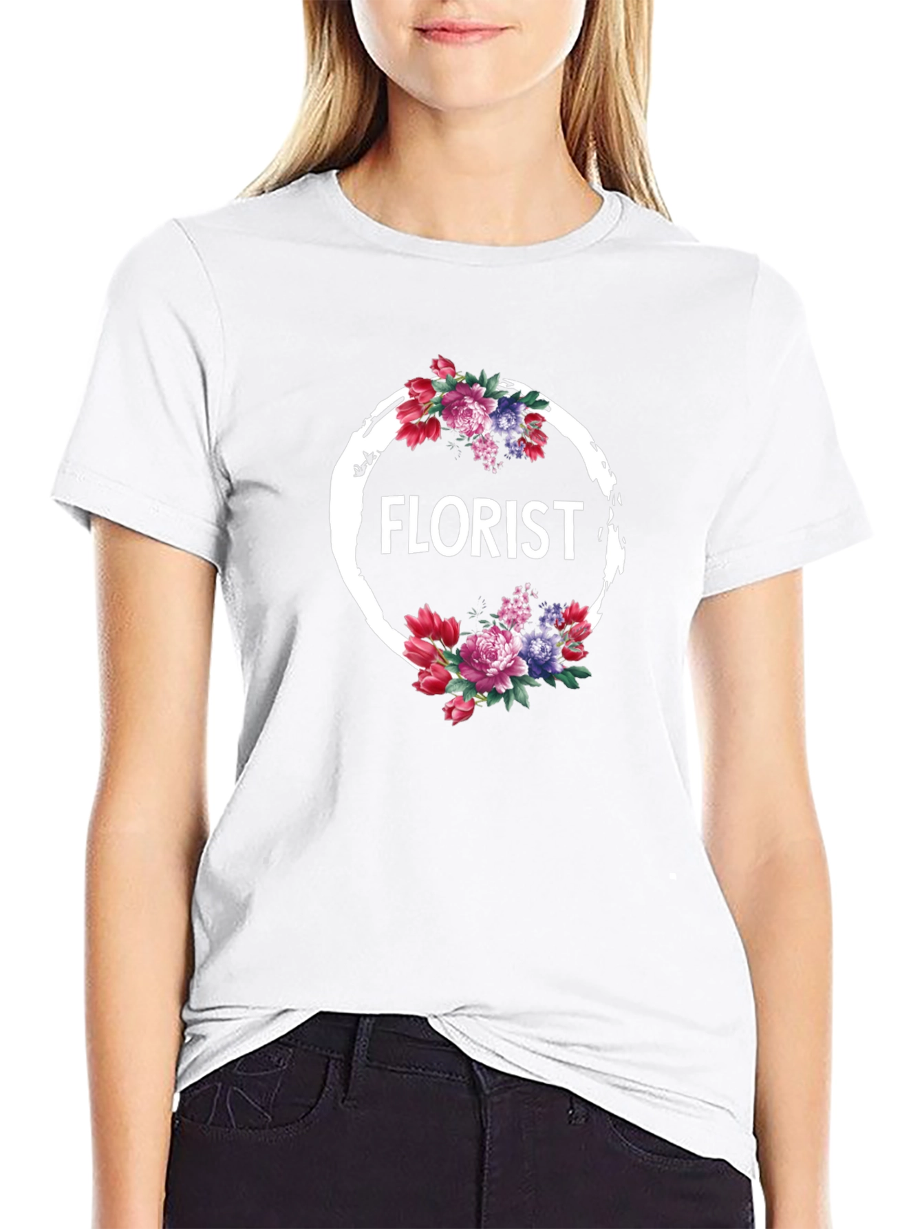 Florist Floral Wreath T-Shirt