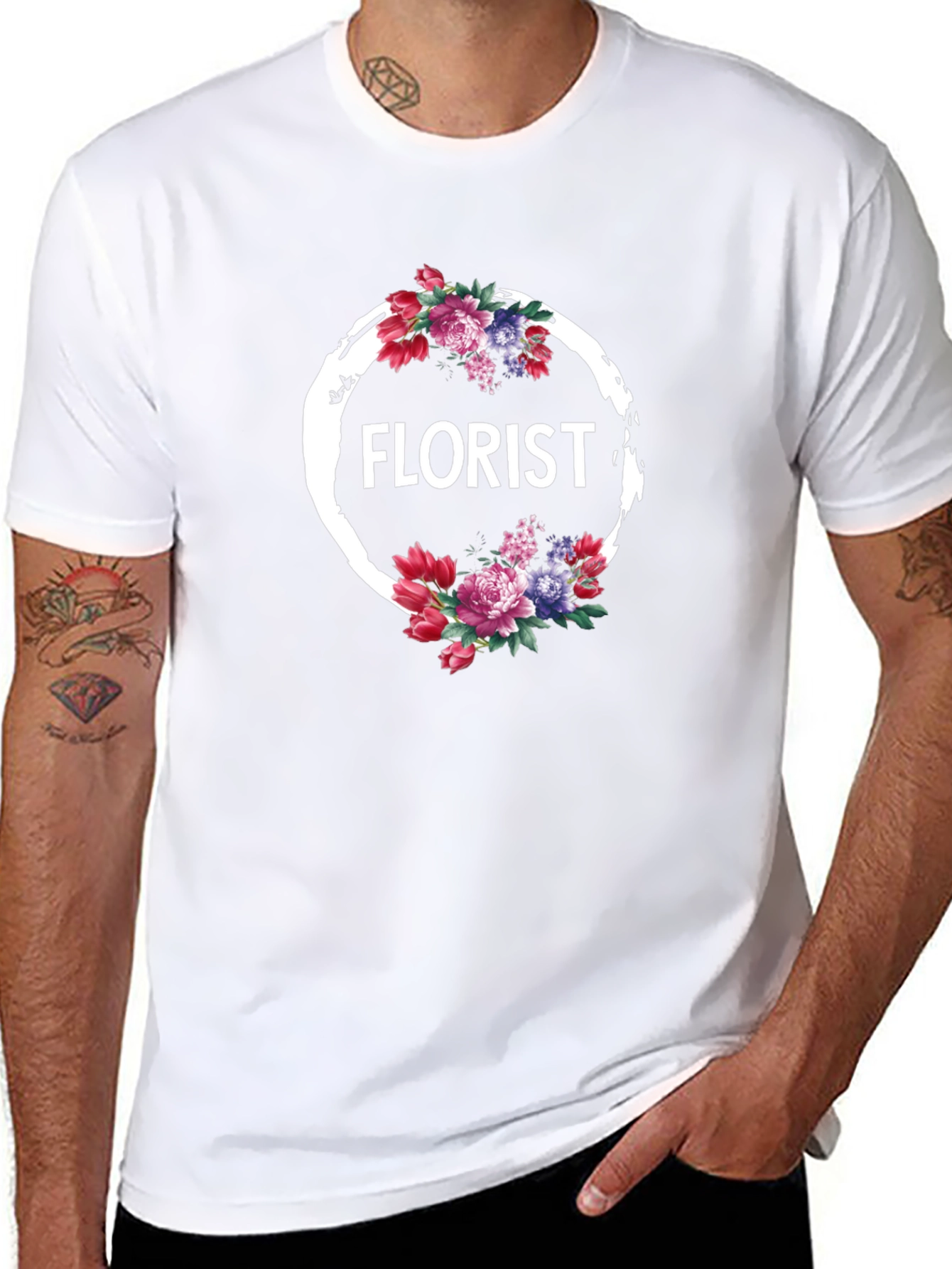 Florist Floral Wreath T-Shirt