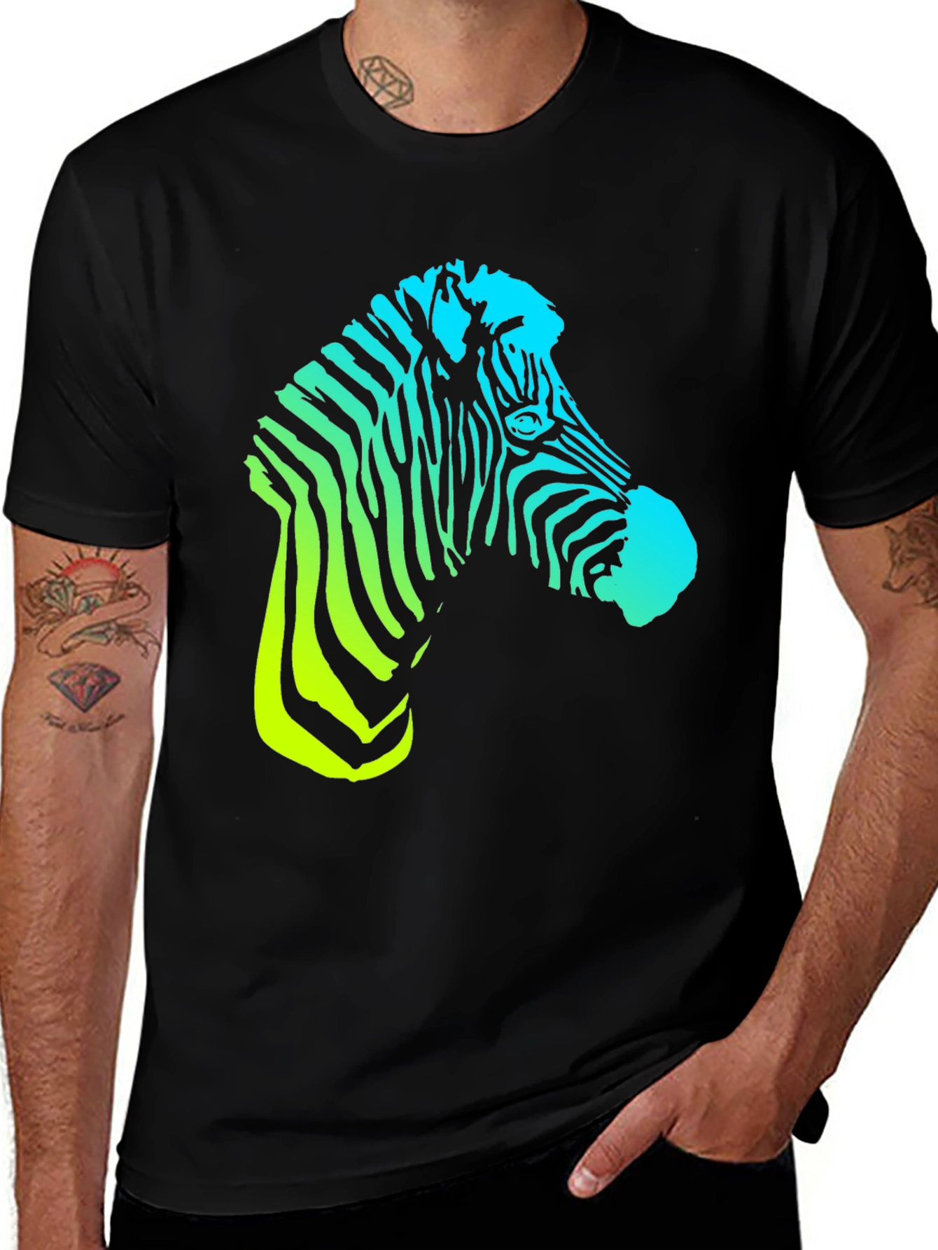 Zebra Print T-Shirt - Cool Animal Graphic Tee