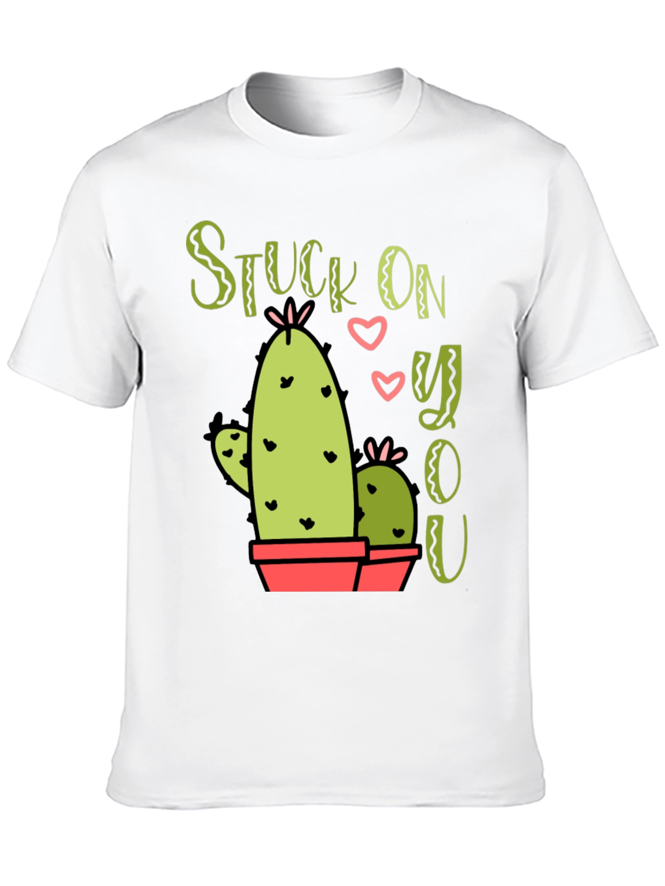 Stuck On You Cactus Graphic Black T-Shirt