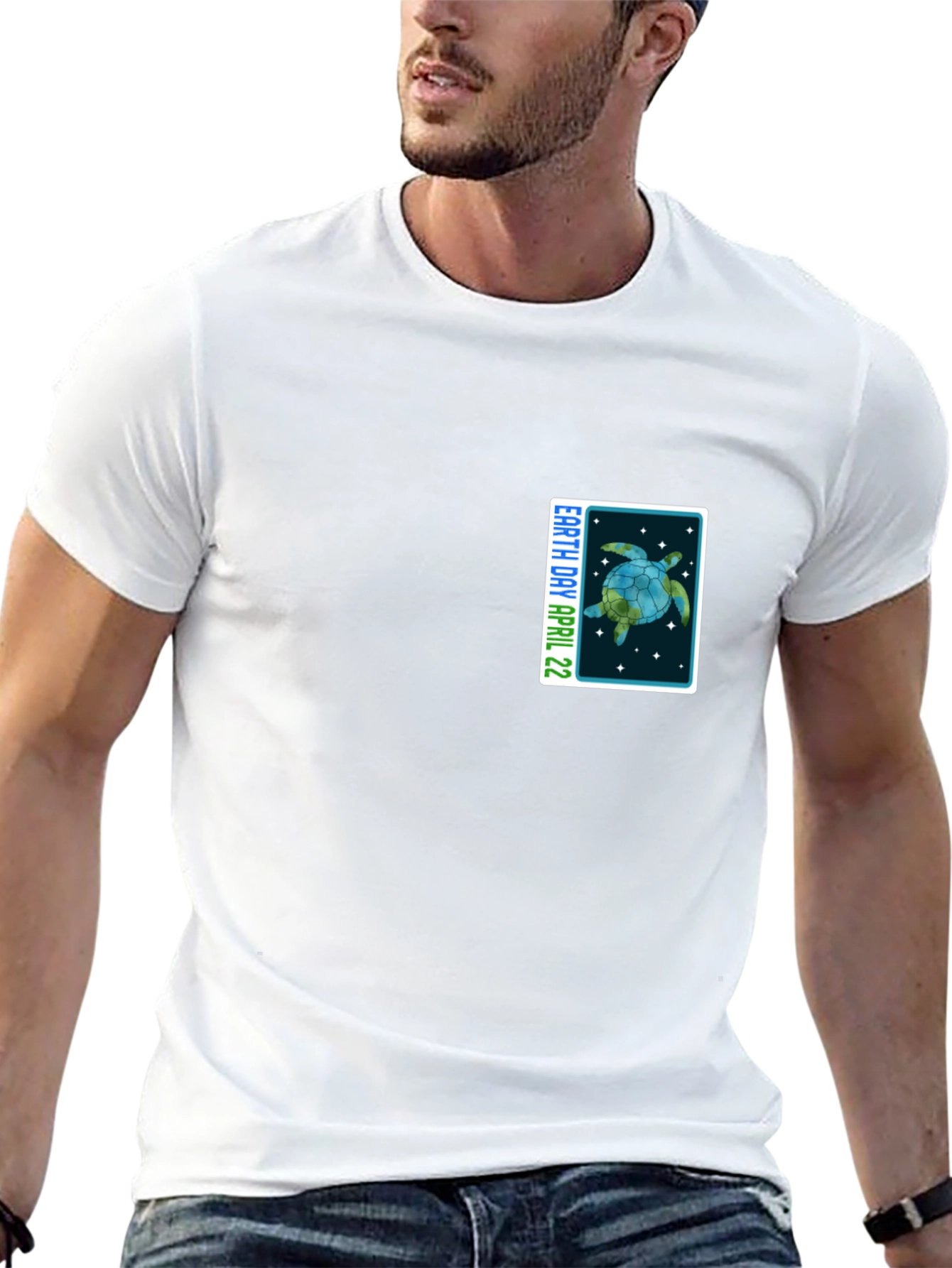 Earth Day April 22 Turtle Graphic Black T-Shirt