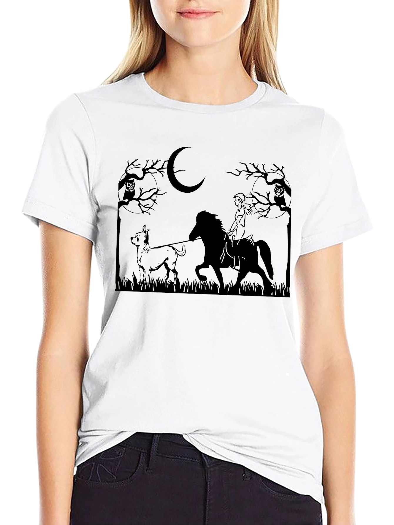 Moonlit Ride Graphic T-Shirt - Unisex Black Tee