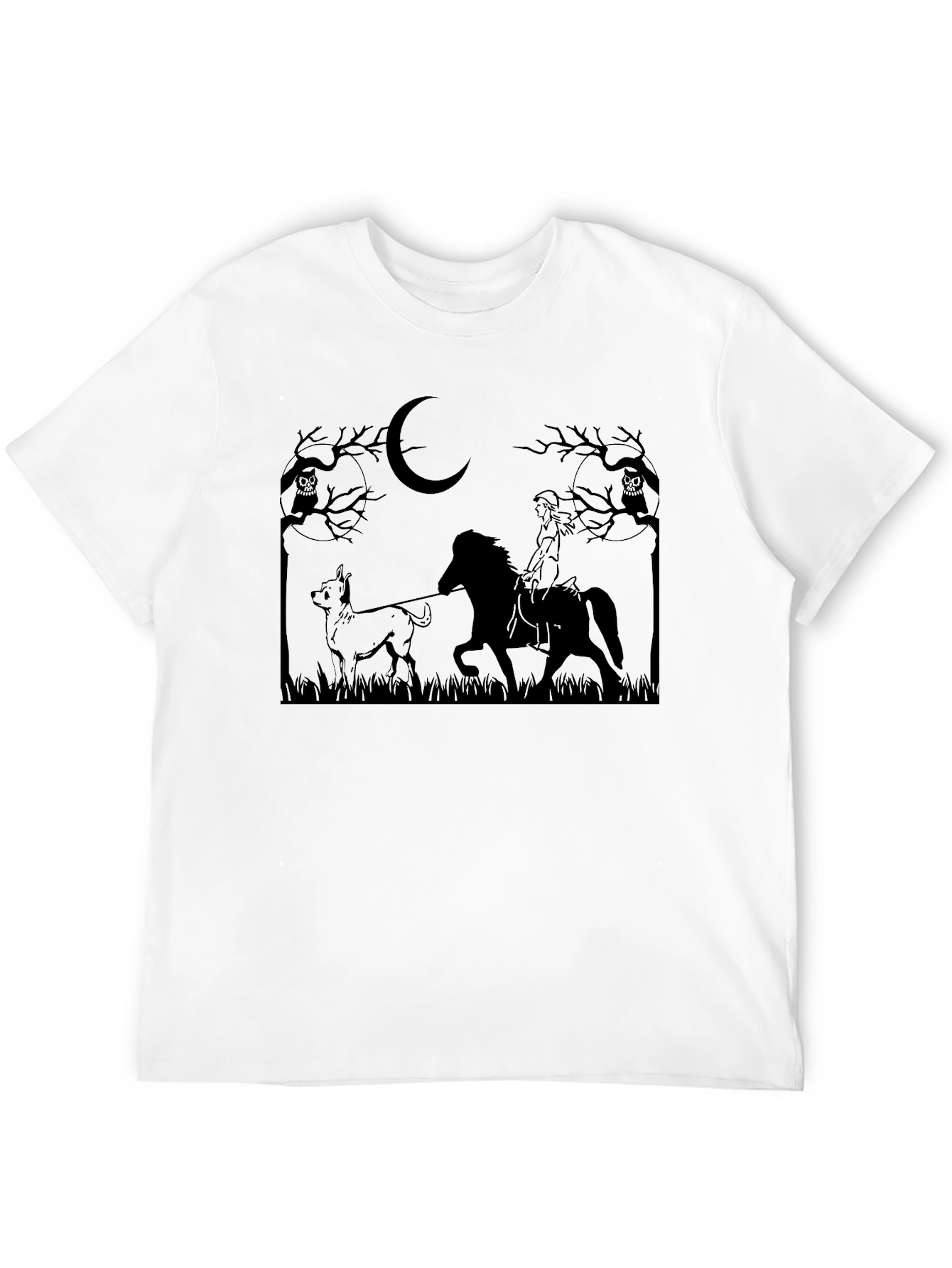 Moonlit Ride Graphic T-Shirt - Unisex Black Tee