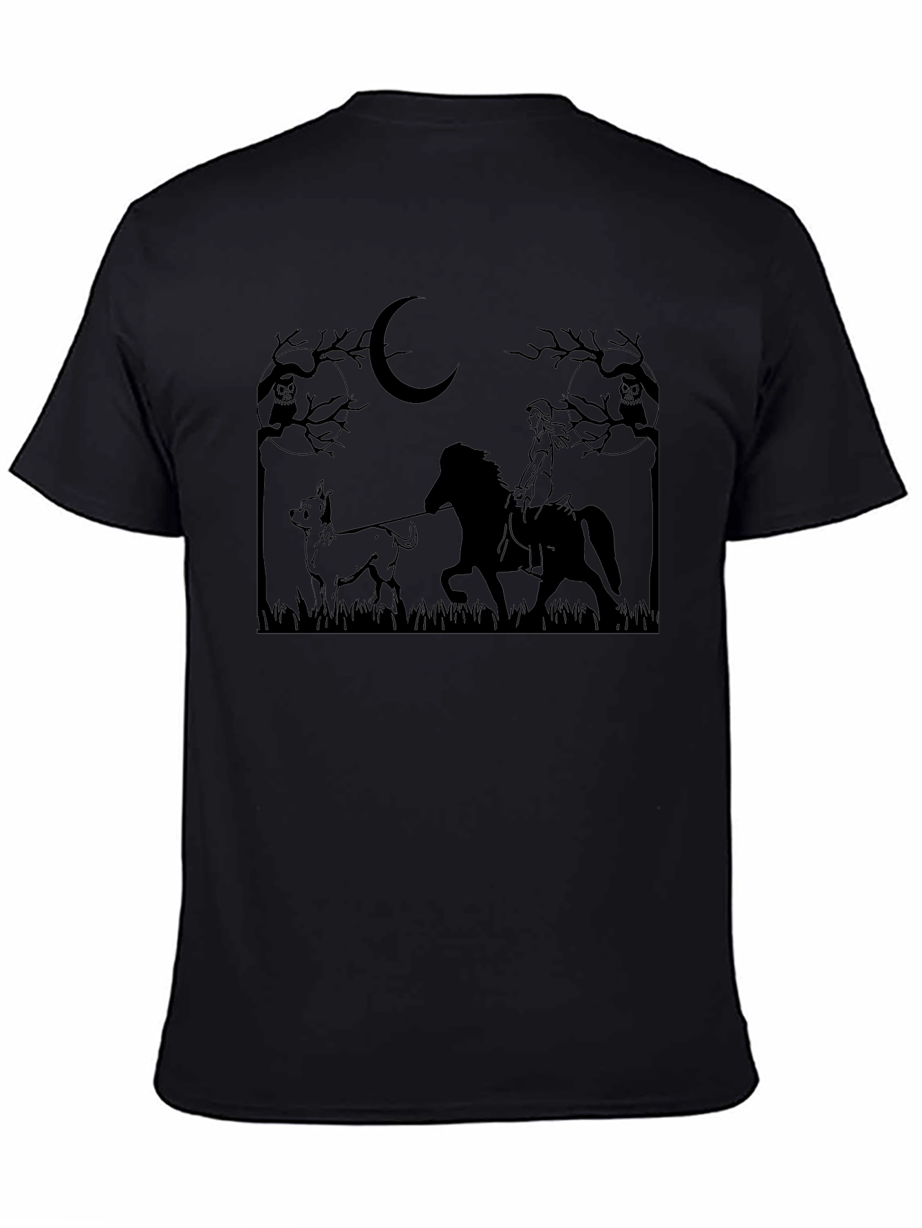 Moonlit Ride Graphic T-Shirt - Unisex Black Tee