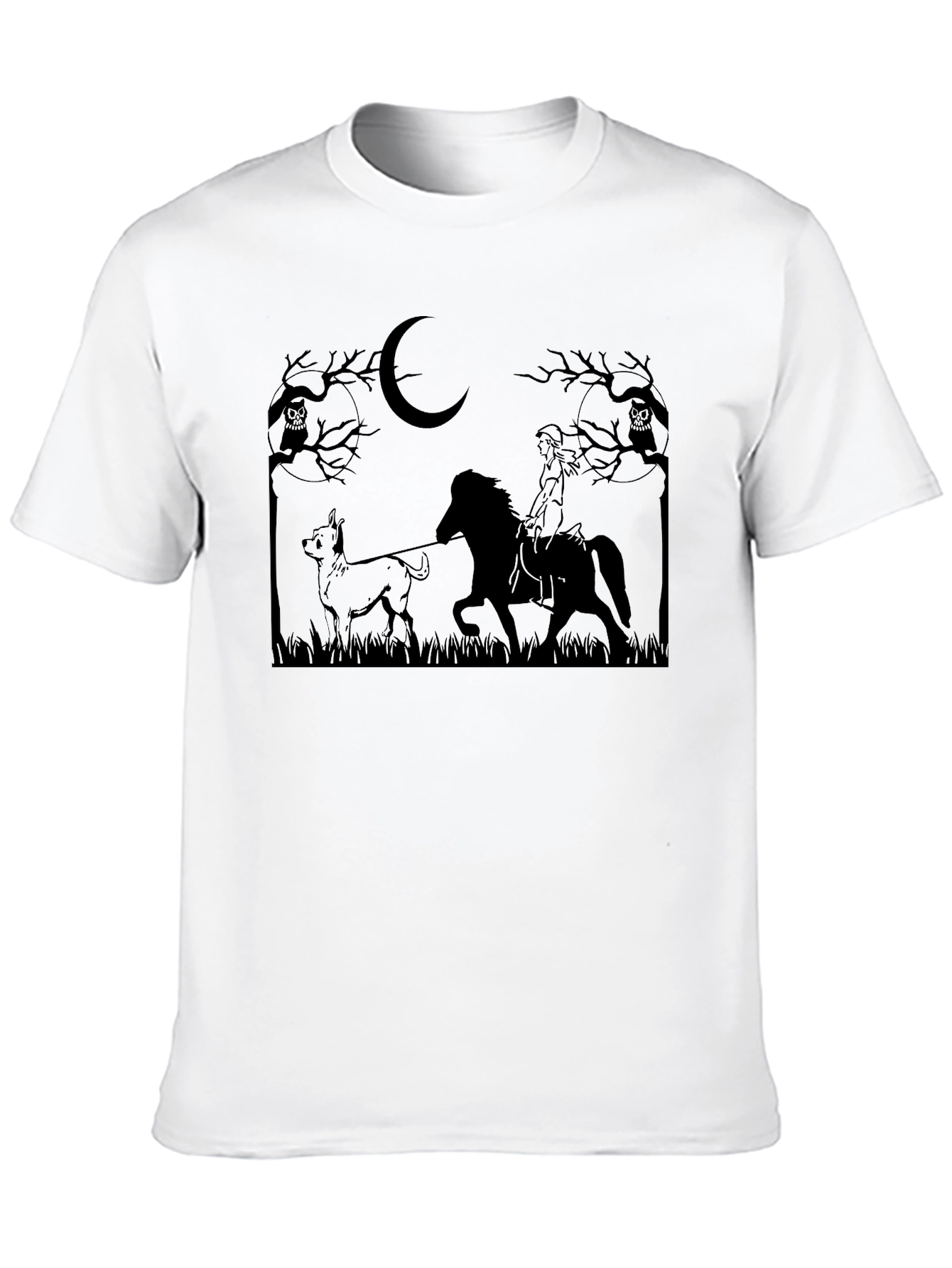 Moonlit Ride Graphic T-Shirt - Unisex Black Tee