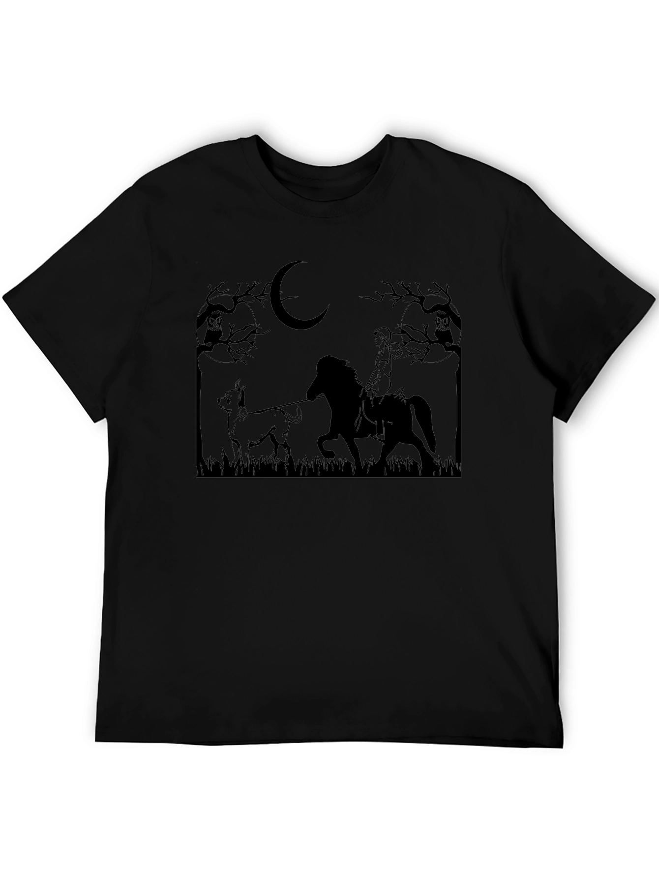 Moonlit Ride Graphic T-Shirt - Unisex Black Tee