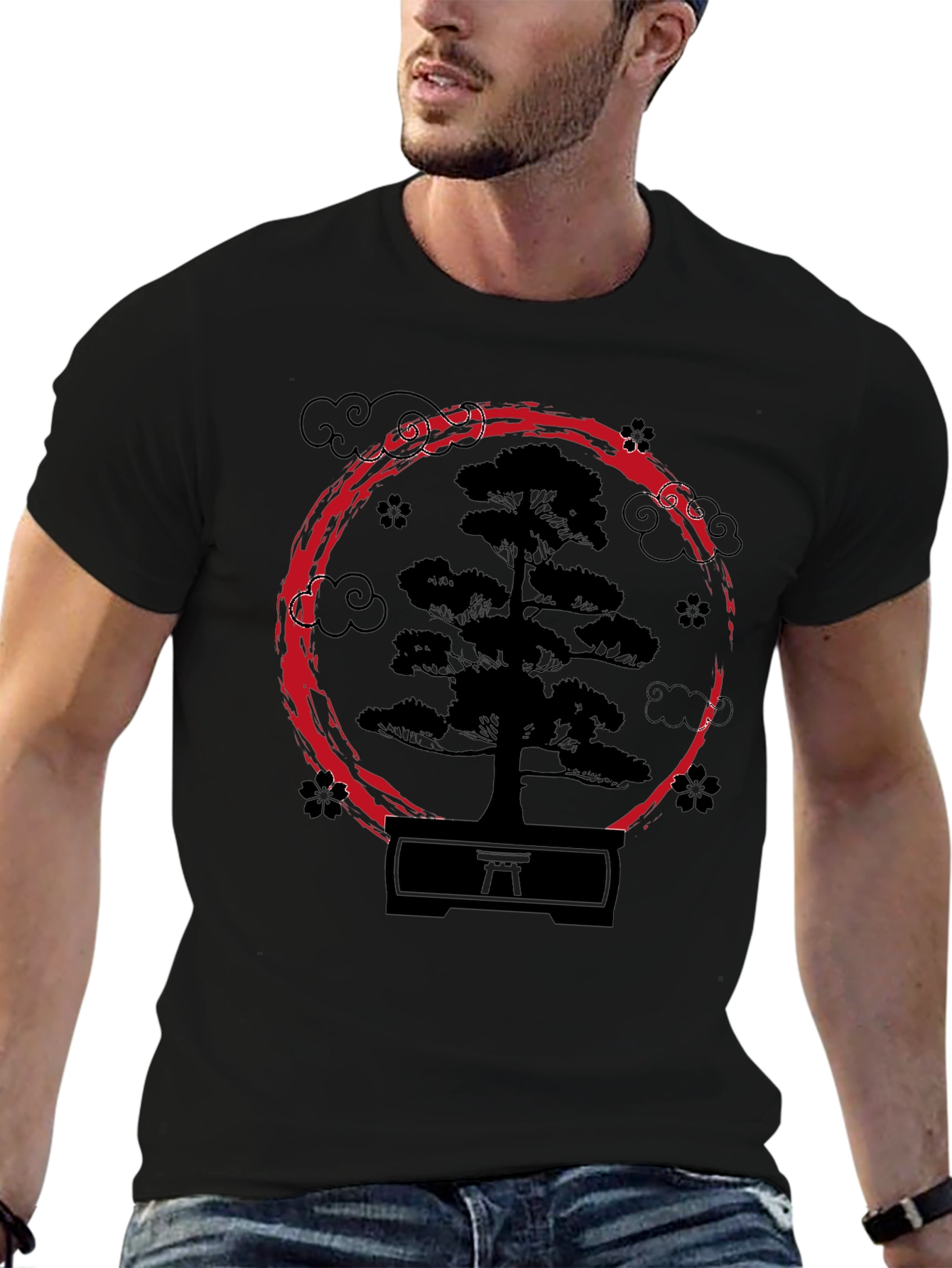 Zen Bonsai Tree Graphic Tee - Japanese Art Shirt
