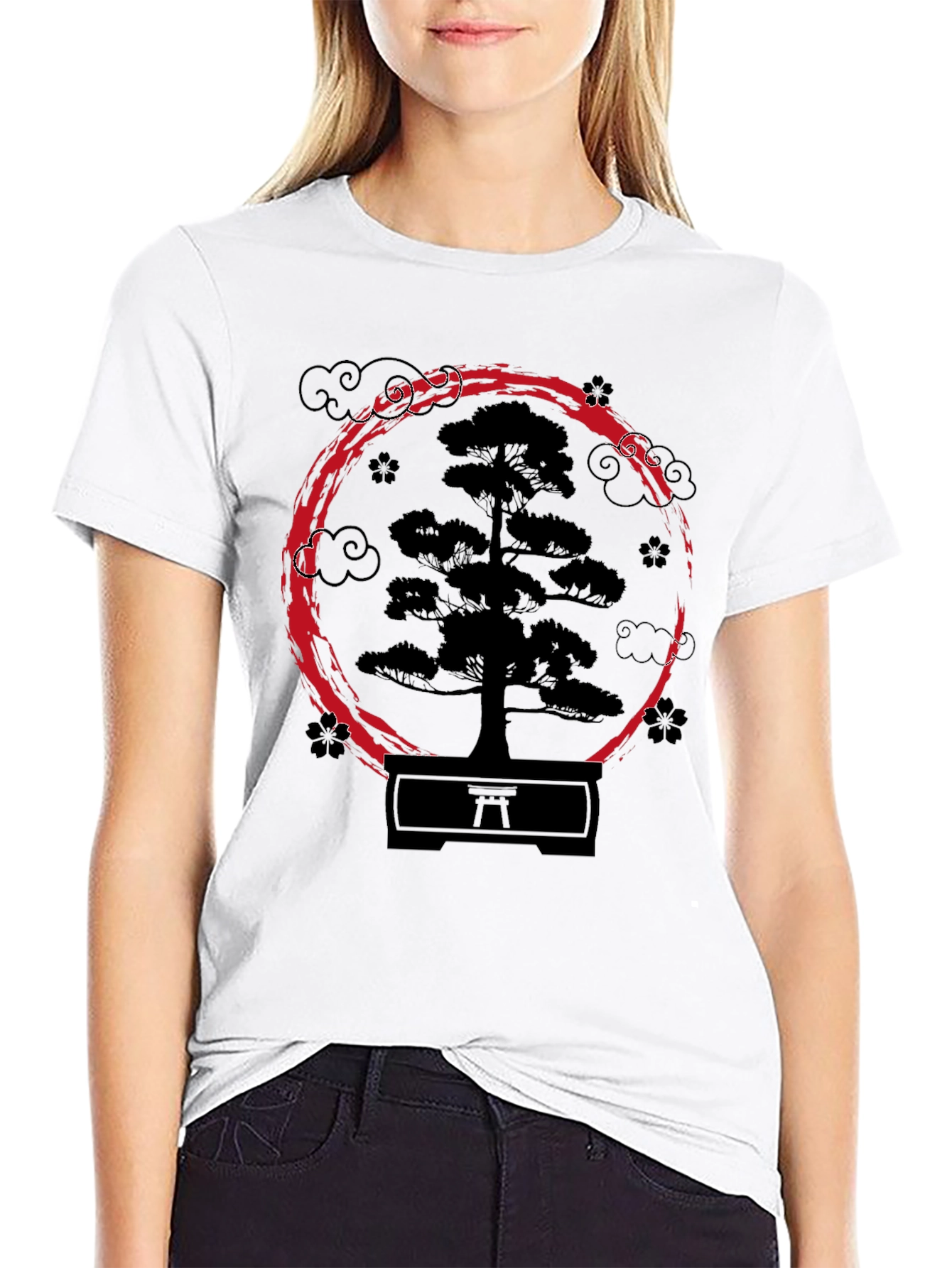 Zen Bonsai Tree Graphic Tee - Japanese Art Shirt