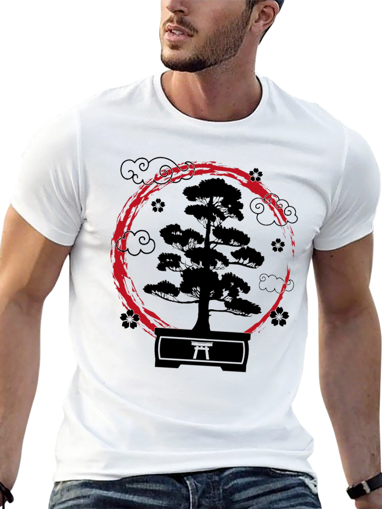 Zen Bonsai Tree Graphic Tee - Japanese Art Shirt