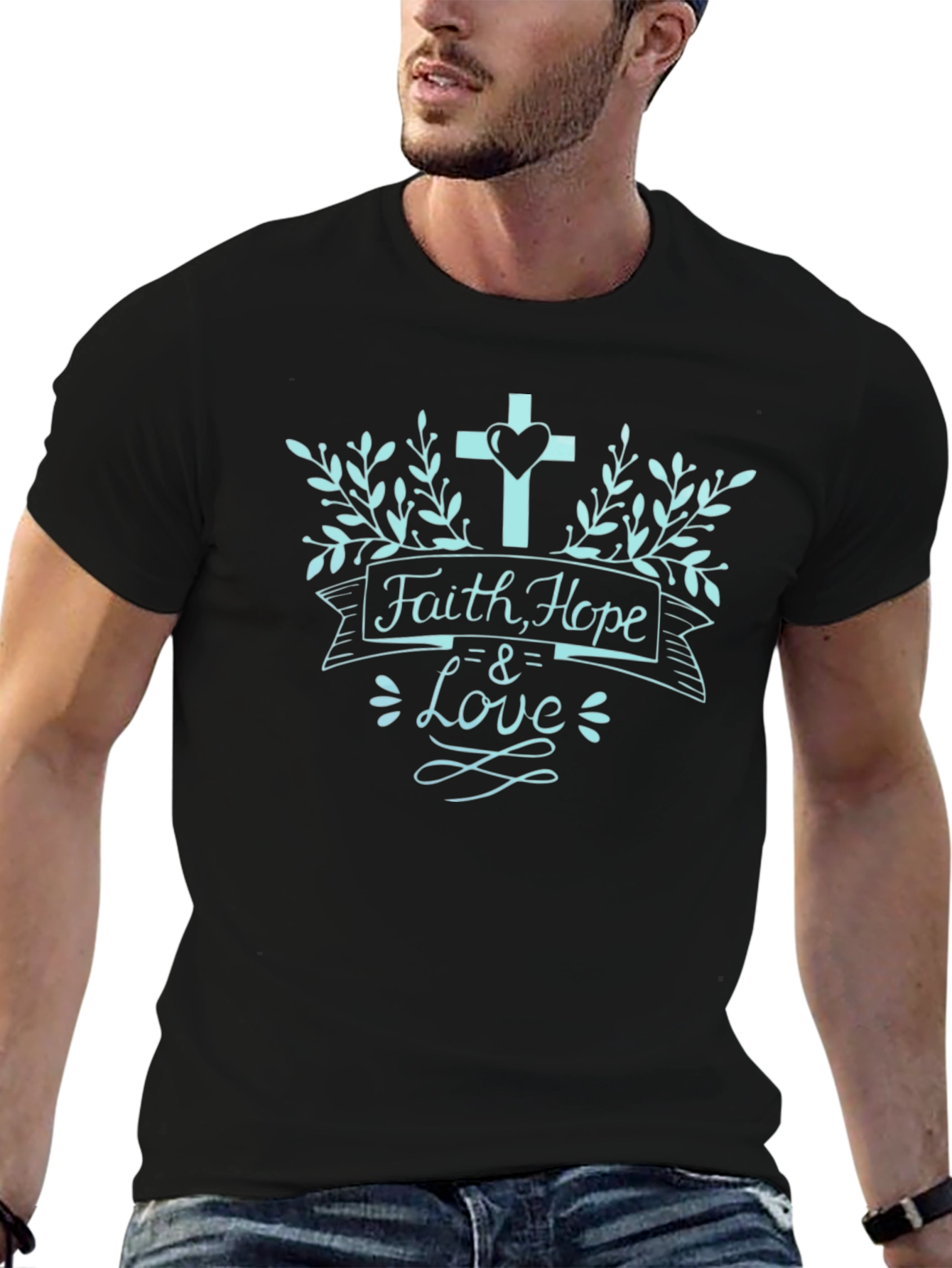 Faith Hope & Love Graphic Tee - Christian Shirt