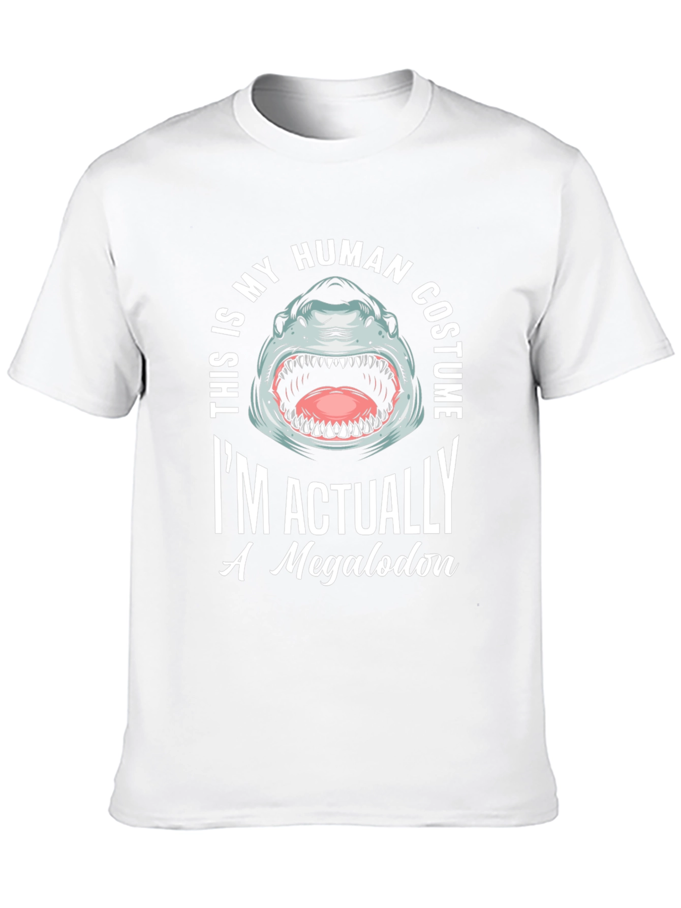Megalodon Human Costume T-Shirt Funny Shark Tee