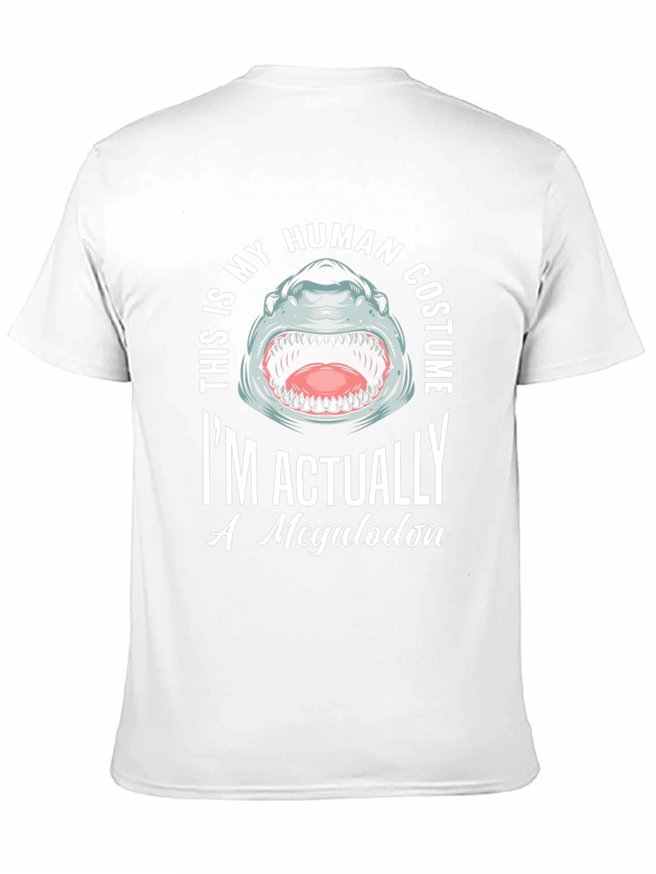 Megalodon Human Costume T-Shirt Funny Shark Tee