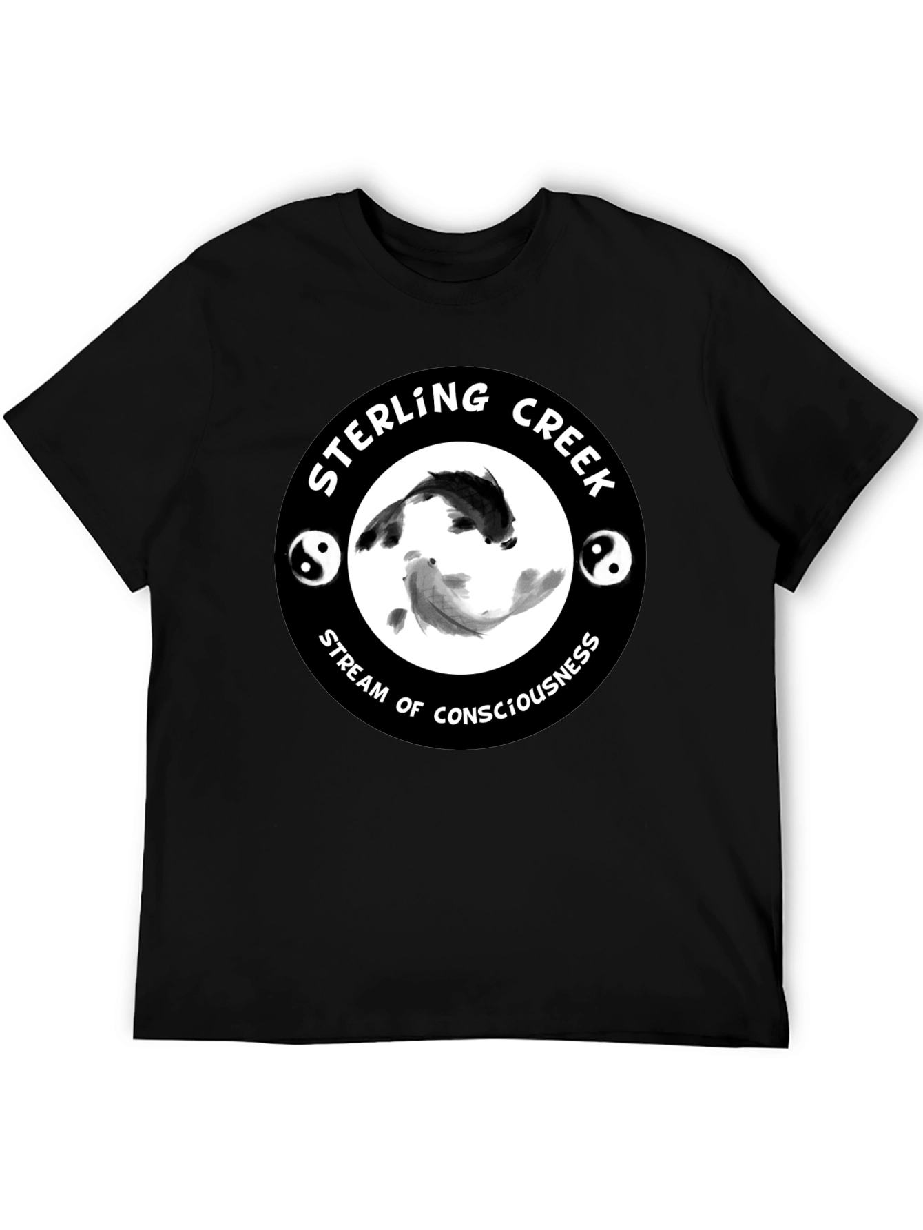 Sterling Creek Yin Yang Koi T-Shirt - Black