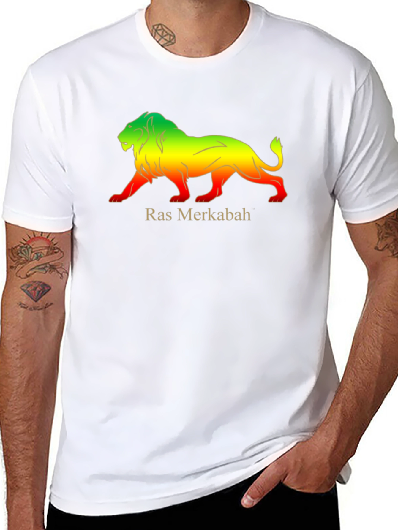 Ras Merkabah Lion Graphic T-Shirt