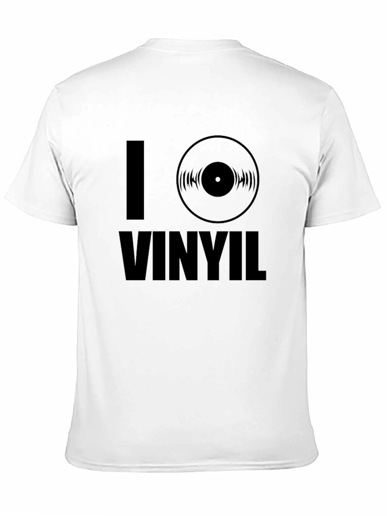 I Love Vinyl Black T-Shirt - Music Lover Tee