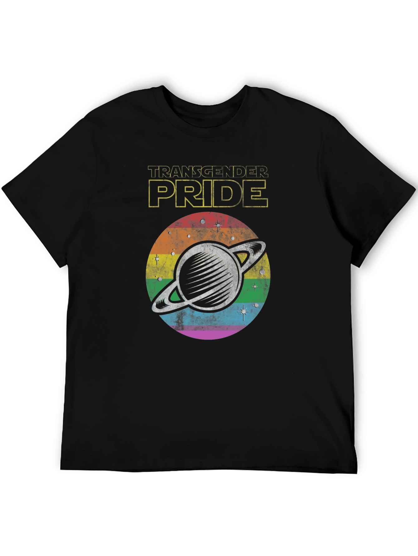 Transgender Pride Graphic Tee - Black