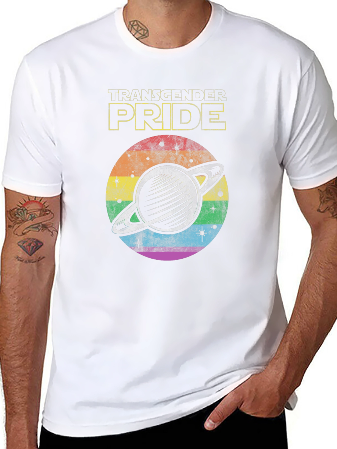 Transgender Pride Graphic Tee - Black