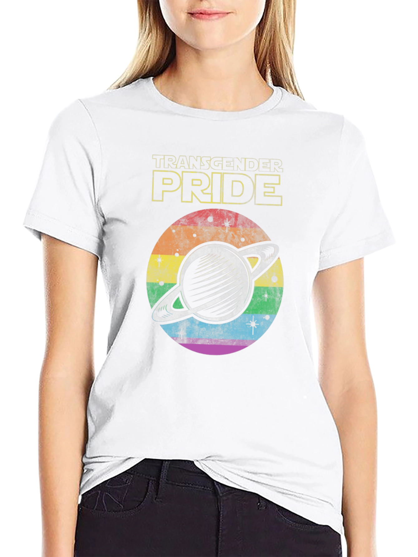 Transgender Pride Graphic Tee - Black