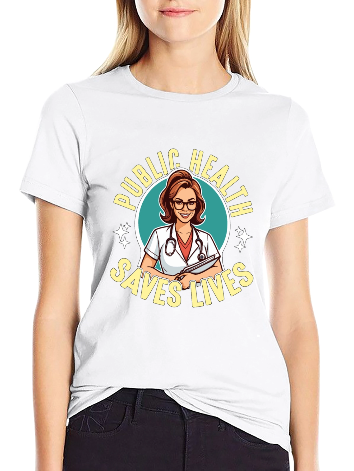 Public Health Saves Lives Graphic T-Shirt