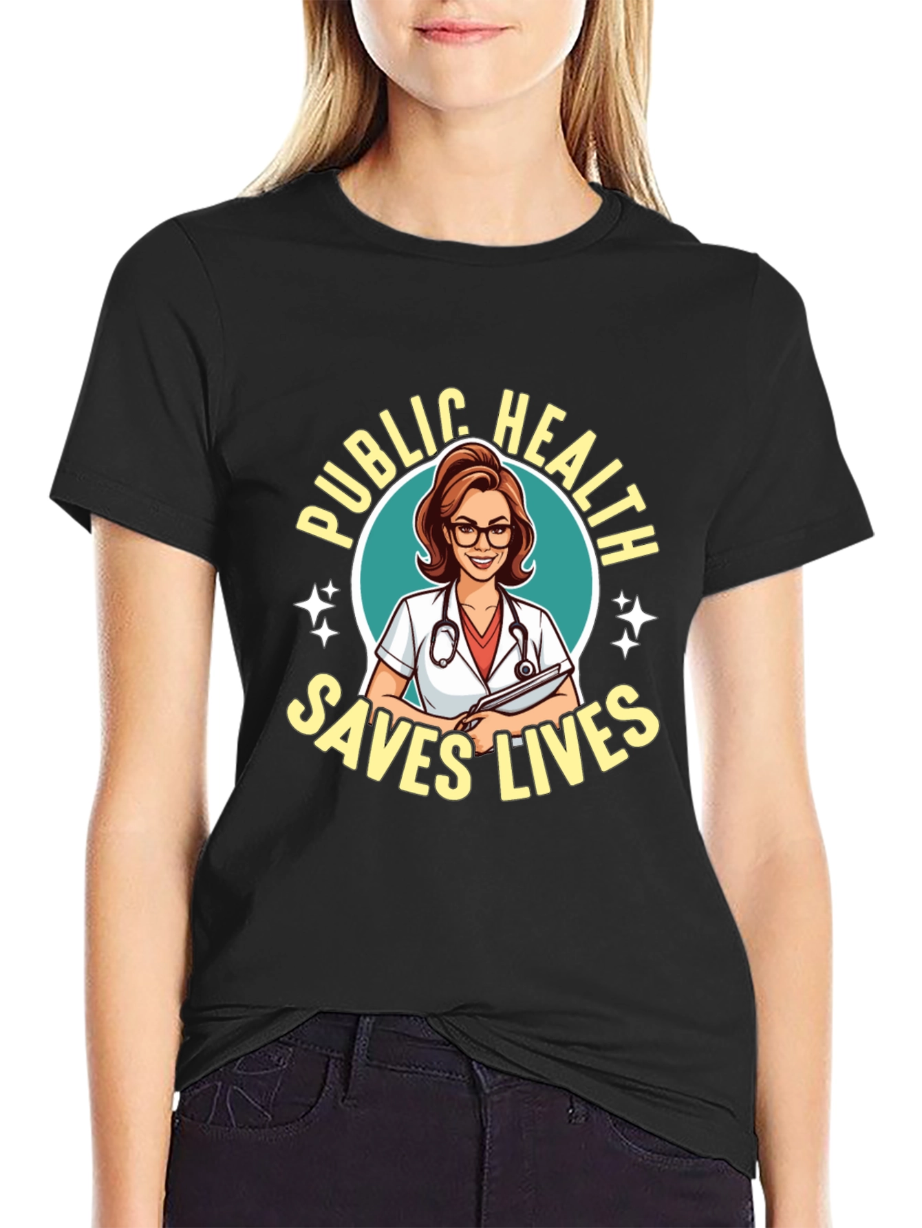 Public Health Saves Lives Graphic T-Shirt
