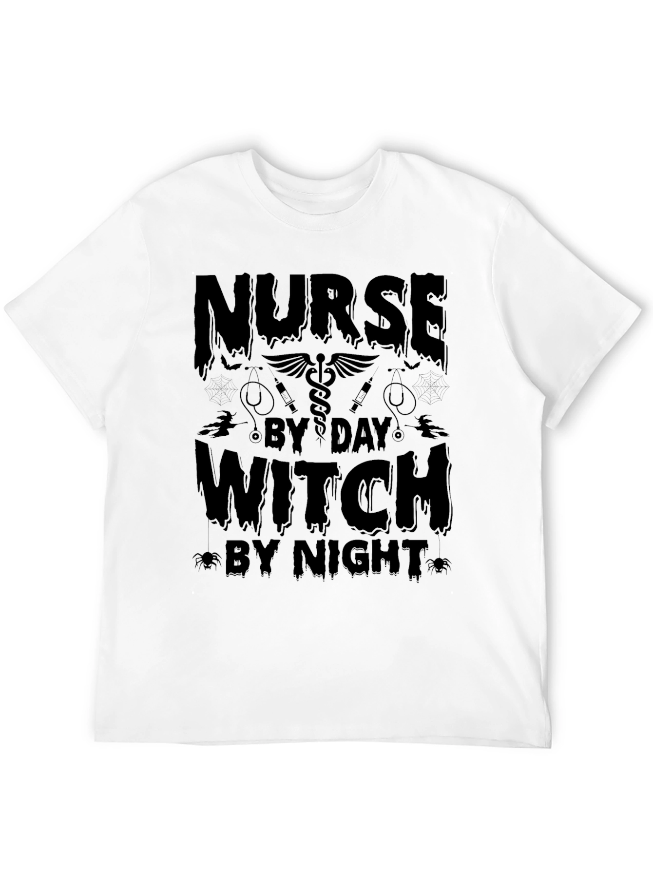 Nurse By Day Witch By Night Graphic Tee