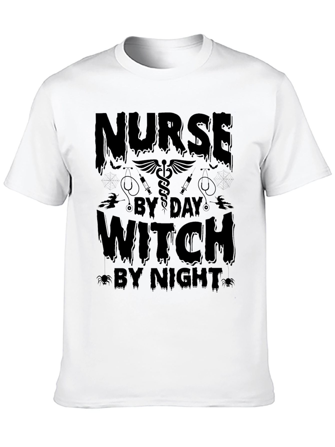Nurse By Day Witch By Night Graphic Tee