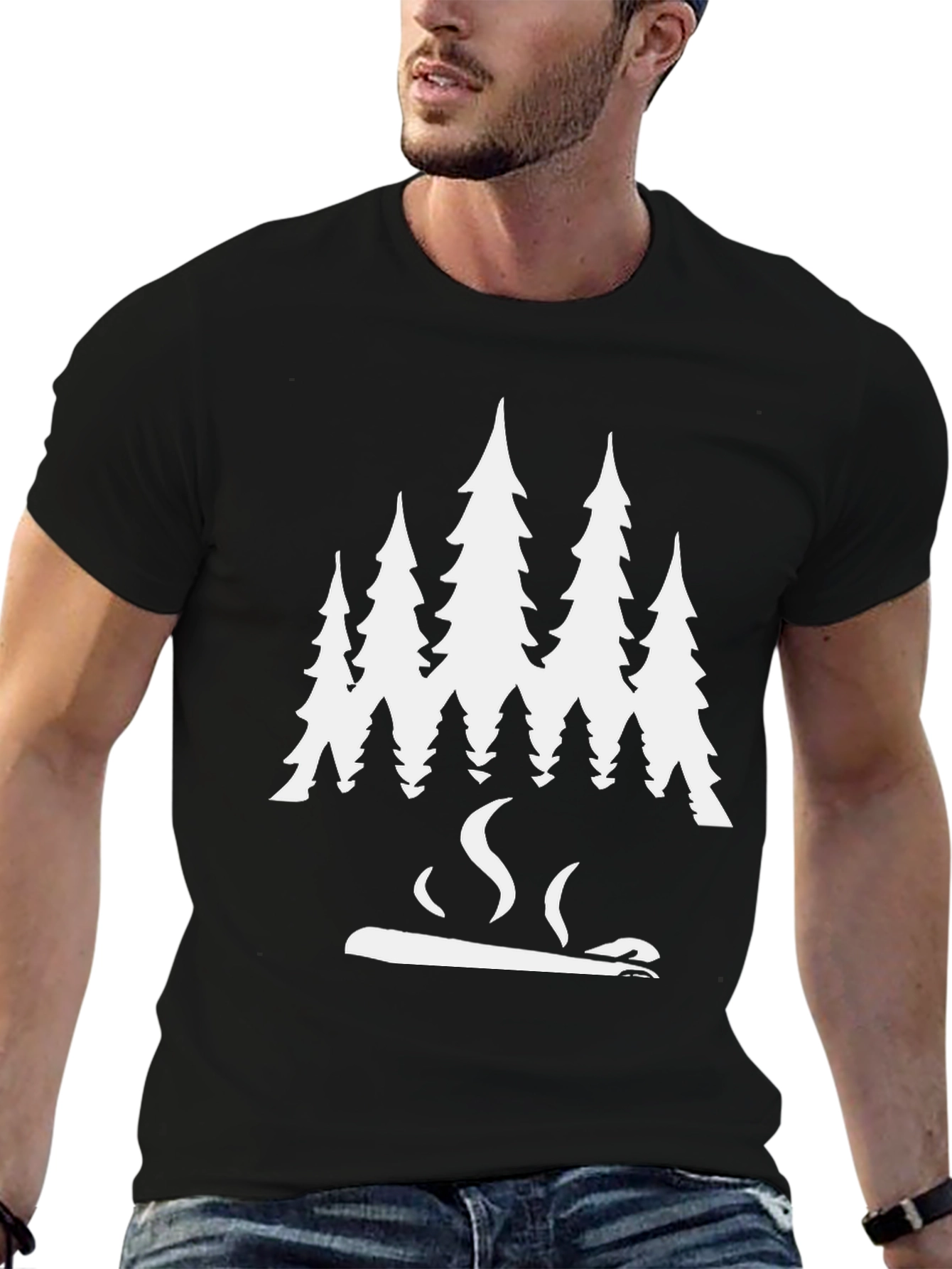 Forest Chill Tee - Nature Lovers Black T-Shirt
