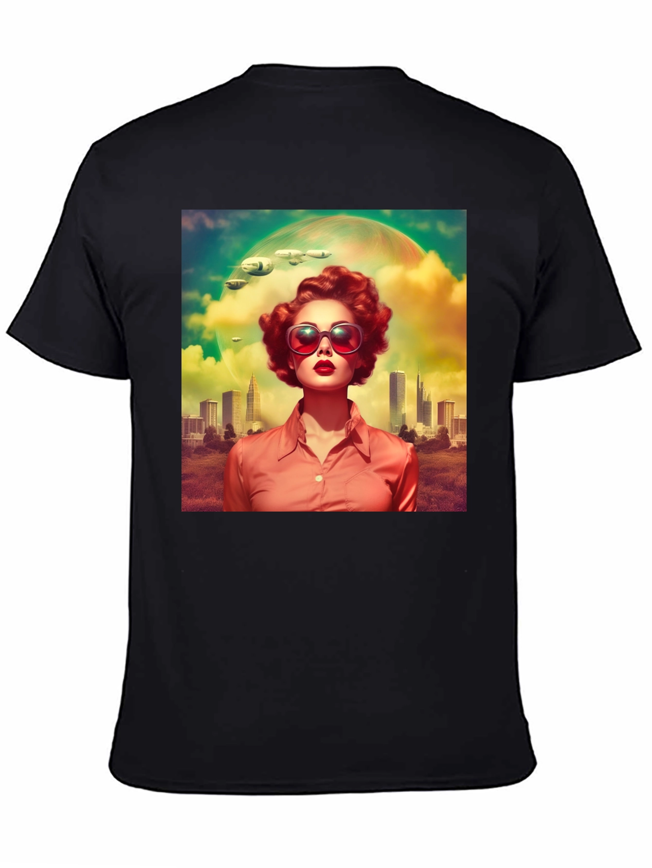 Retro Futuristic T-Shirt - Sci-Fi Woman Design