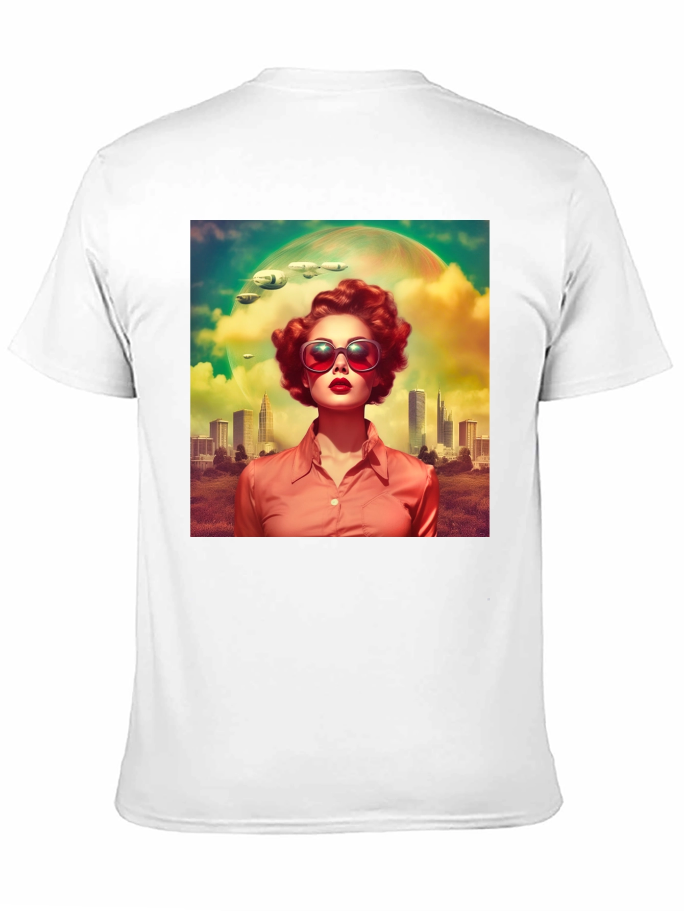 Retro Futuristic T-Shirt - Sci-Fi Woman Design