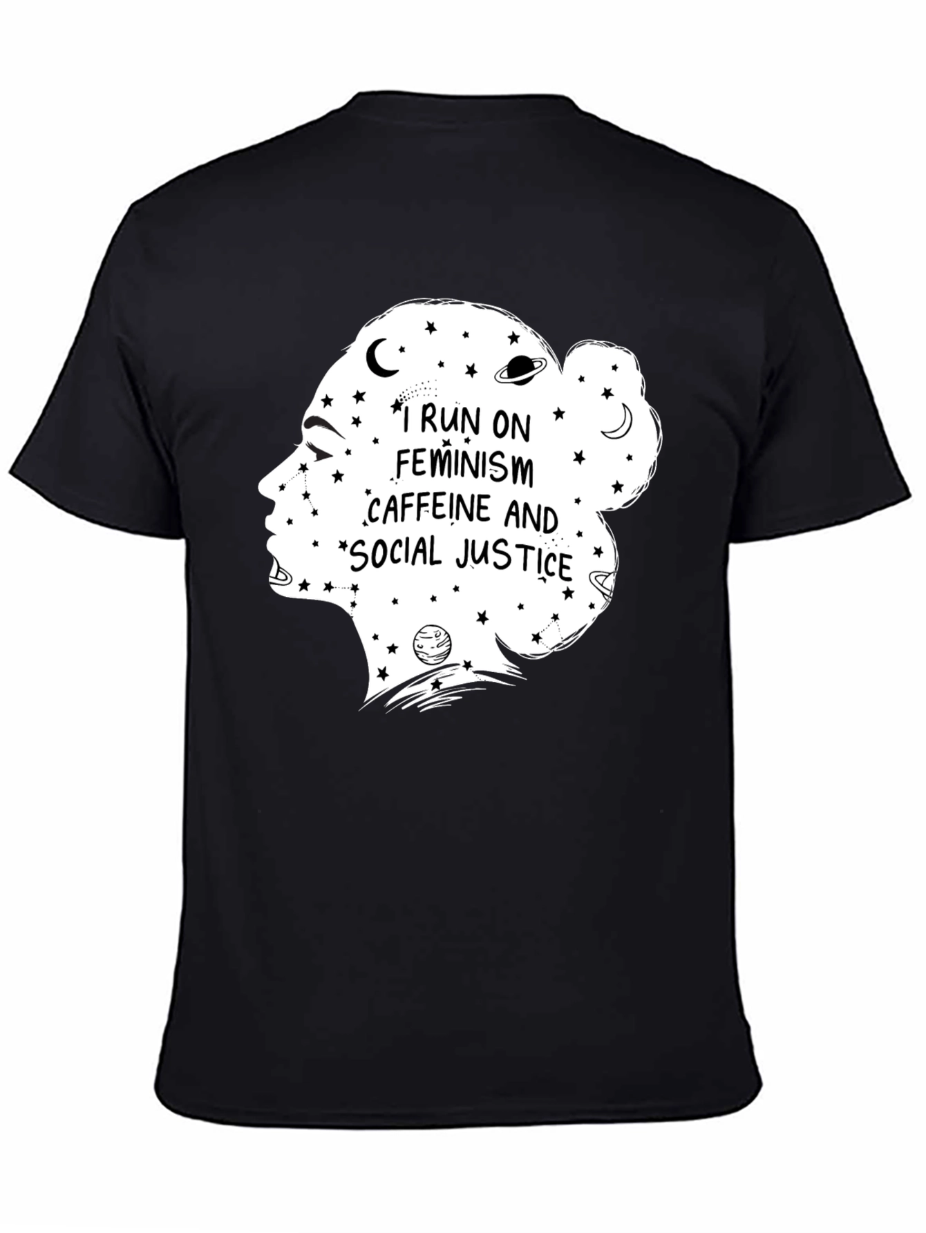 Feminism Caffeine Social Justice Black T-Shirt