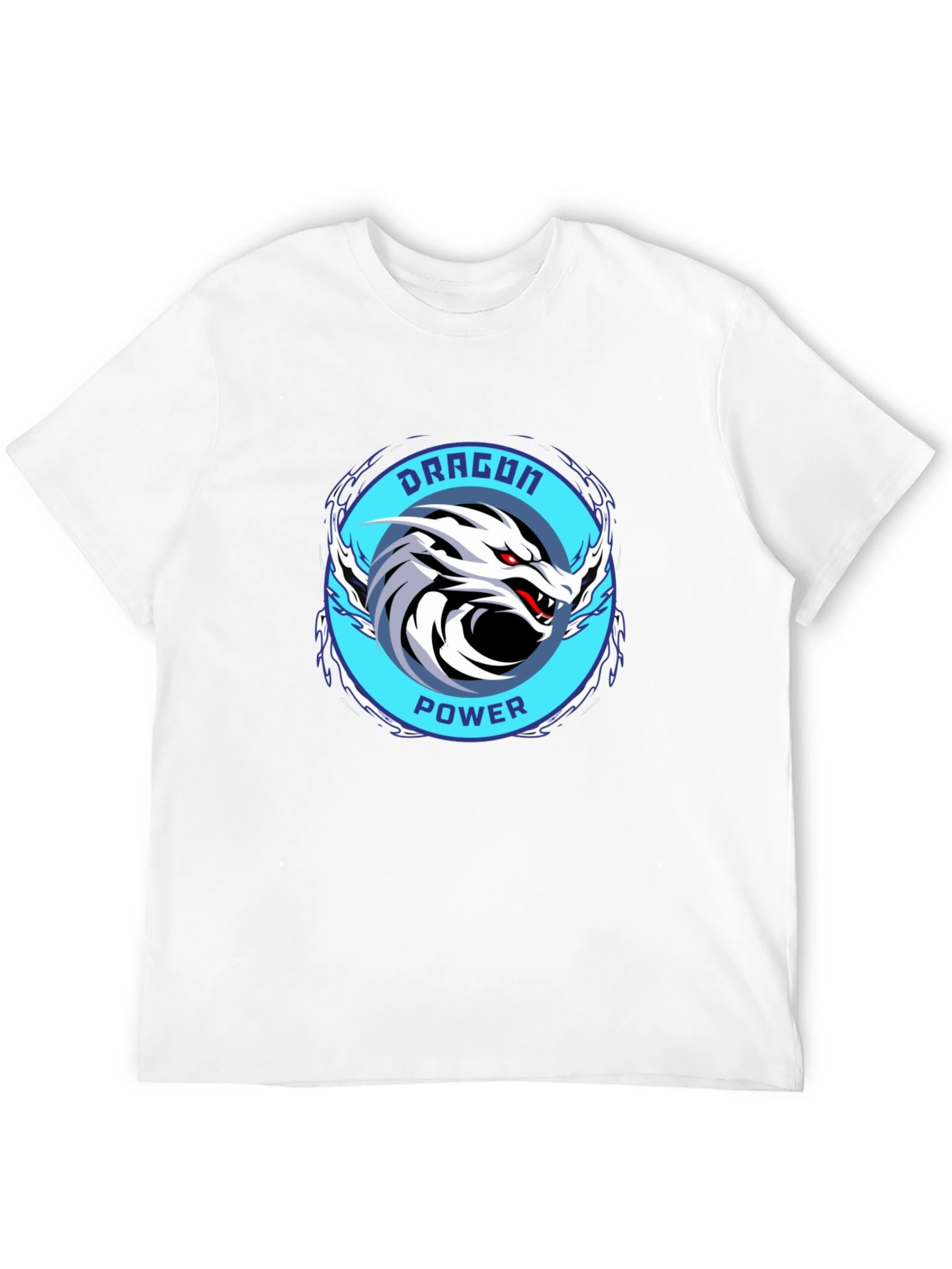 Dragon Power Graphic Tee - Black Cotton T-Shirt