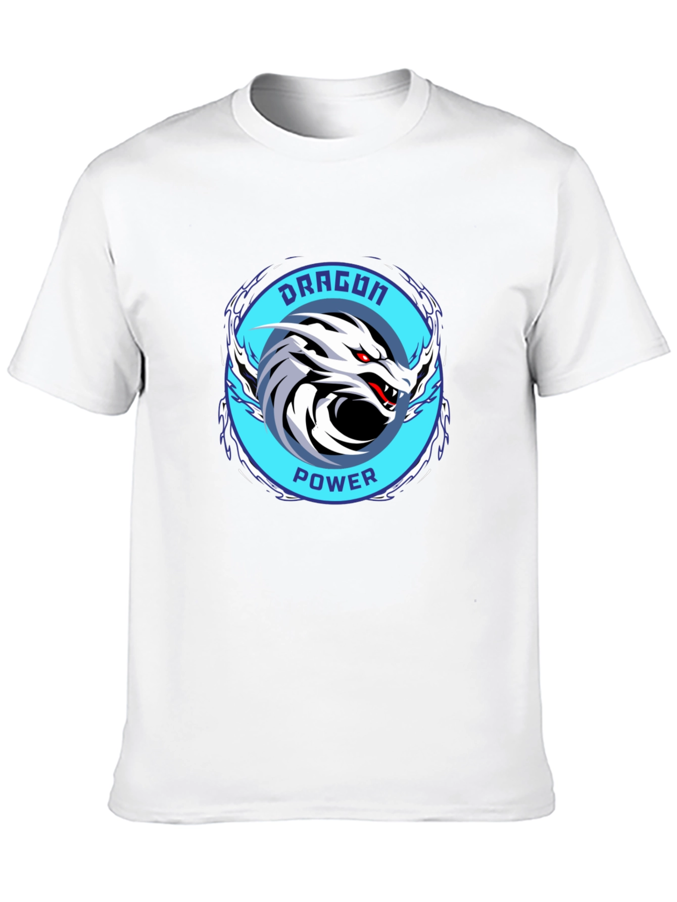 Dragon Power Graphic Tee - Black Cotton T-Shirt
