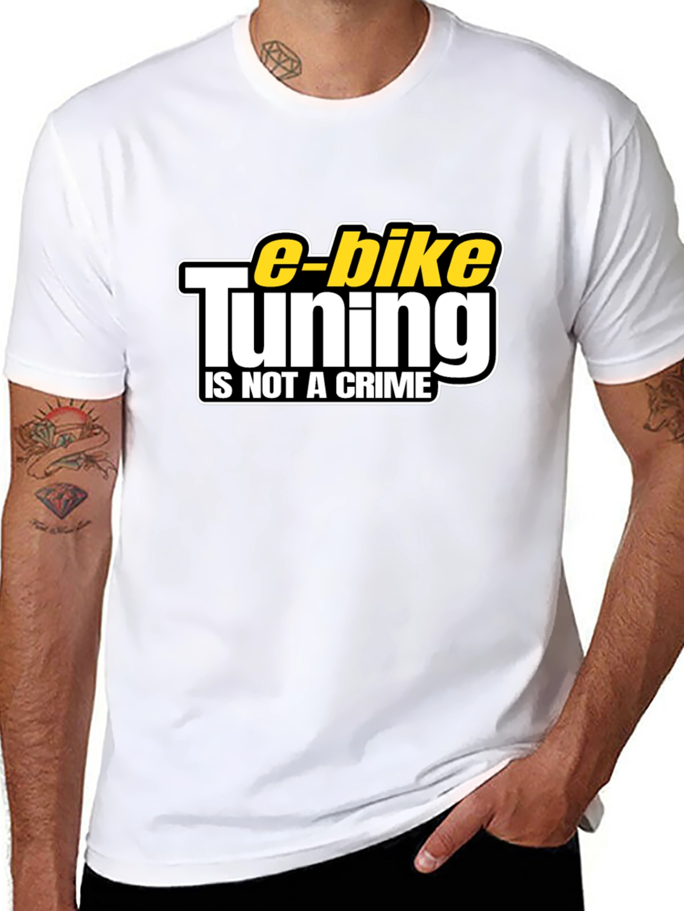 E-Bike Tuning is Not a Crime Black T-Shirt