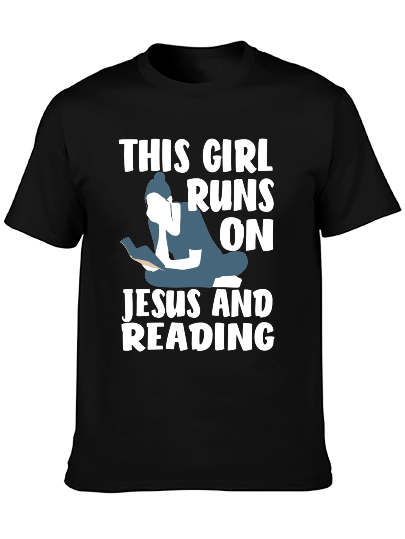 This Girl Runs on Jesus and Reading T-Shirt