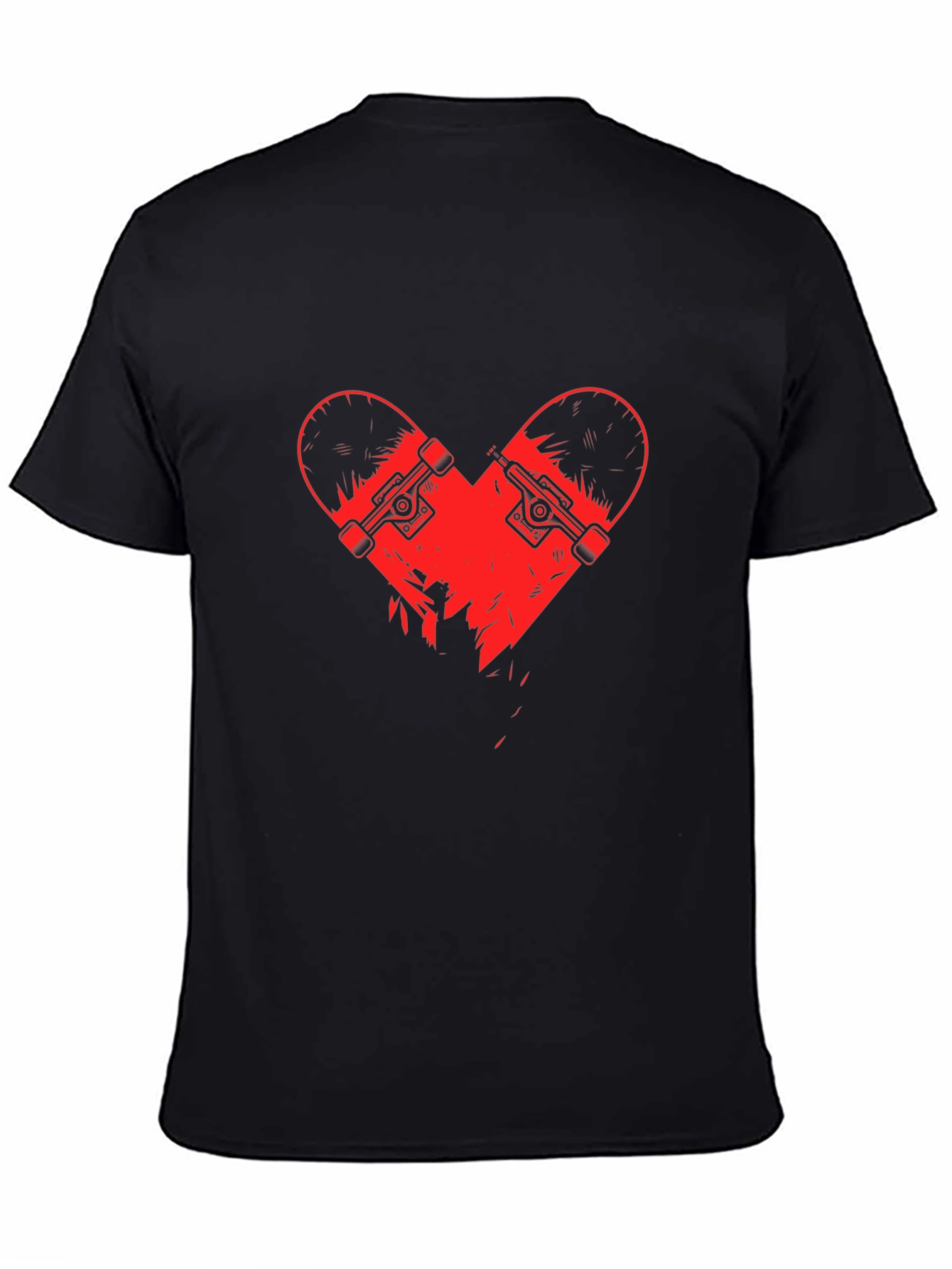 Skate Heart Graphic Tee - Black