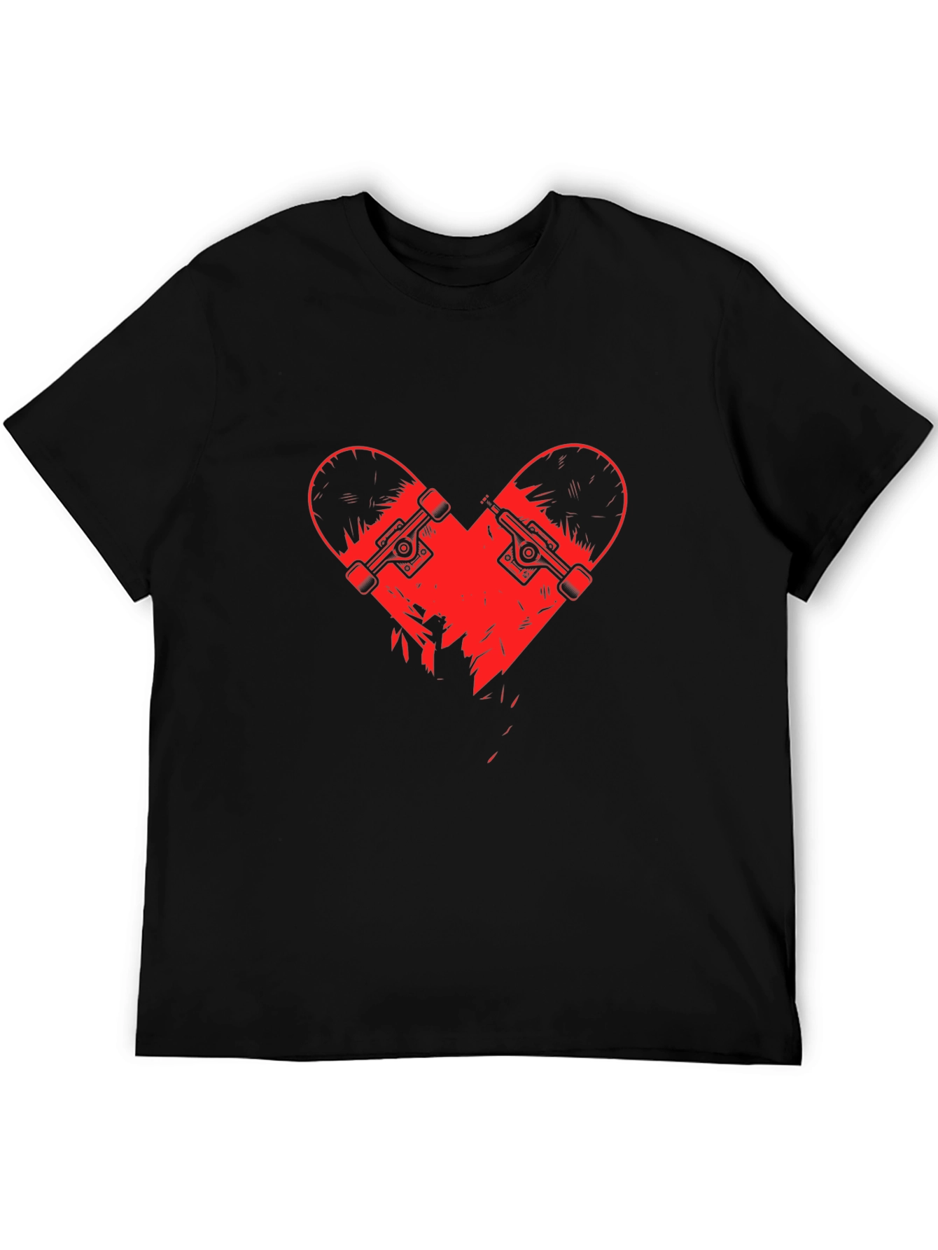 Skate Heart Graphic Tee - Black