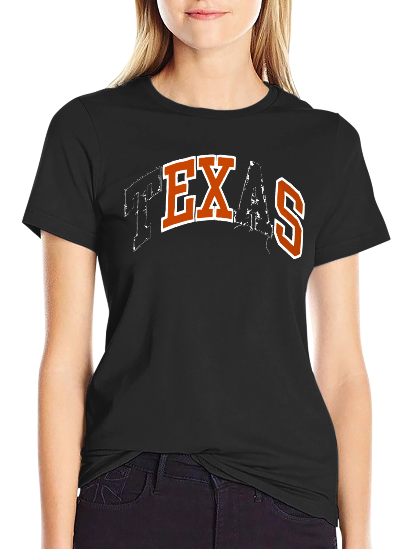 Texas Graphic Print Mens Black T-Shirt