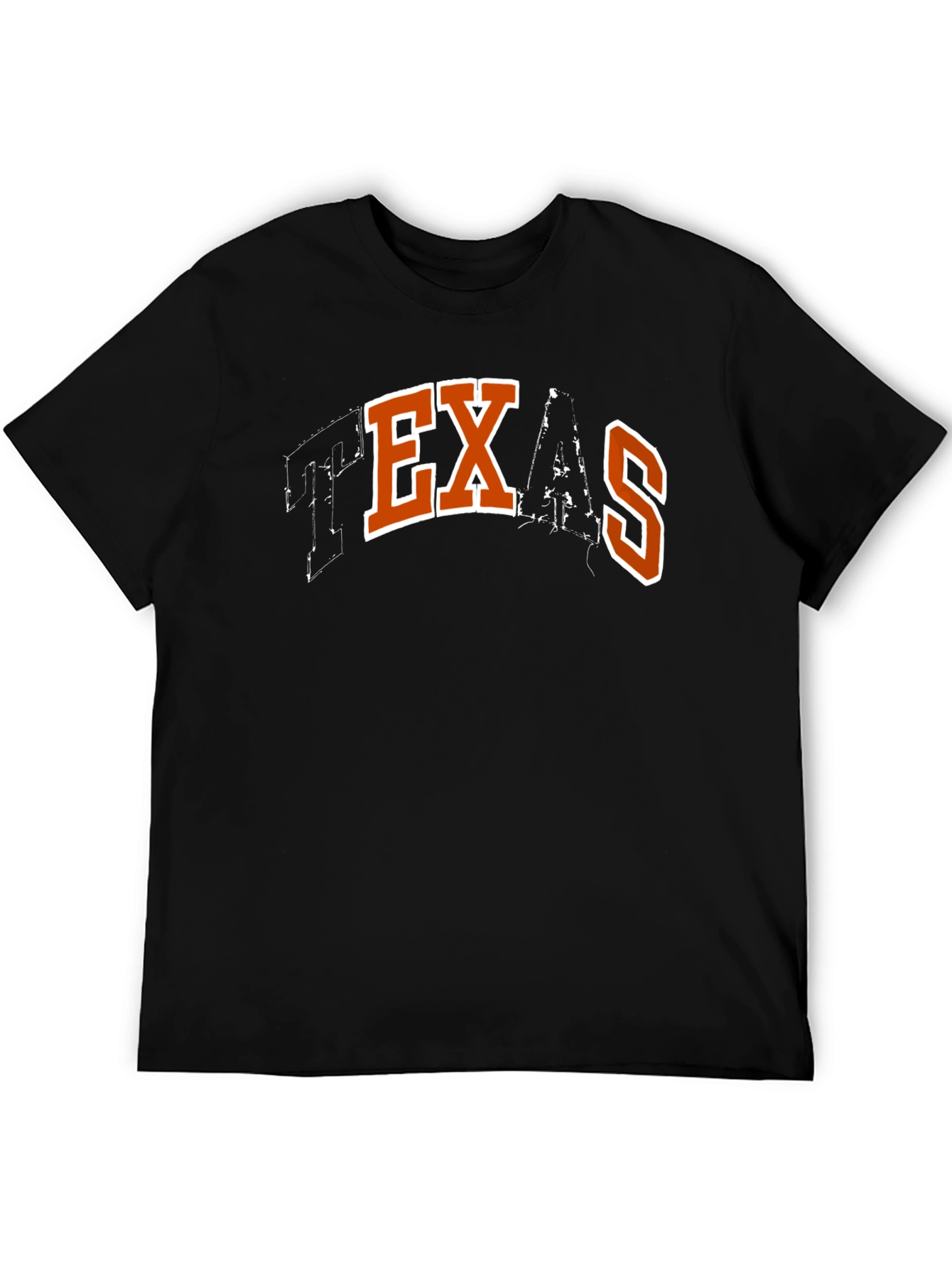 Texas Graphic Print Mens Black T-Shirt
