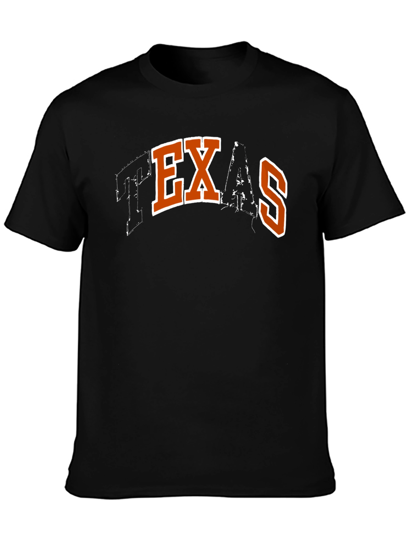 Texas Graphic Print Mens Black T-Shirt
