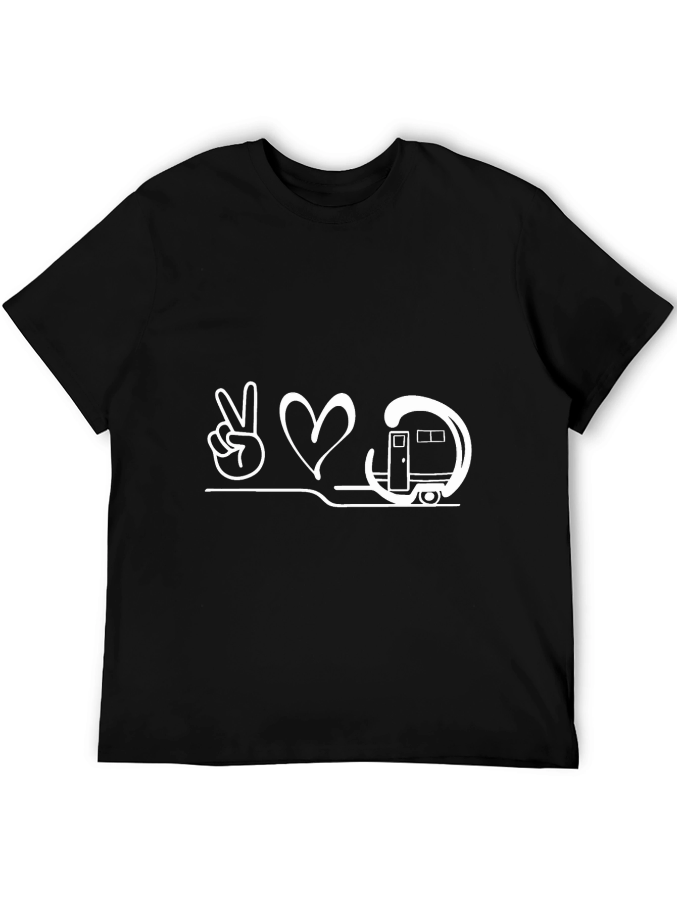 Peace Love Camping Black T-Shirt