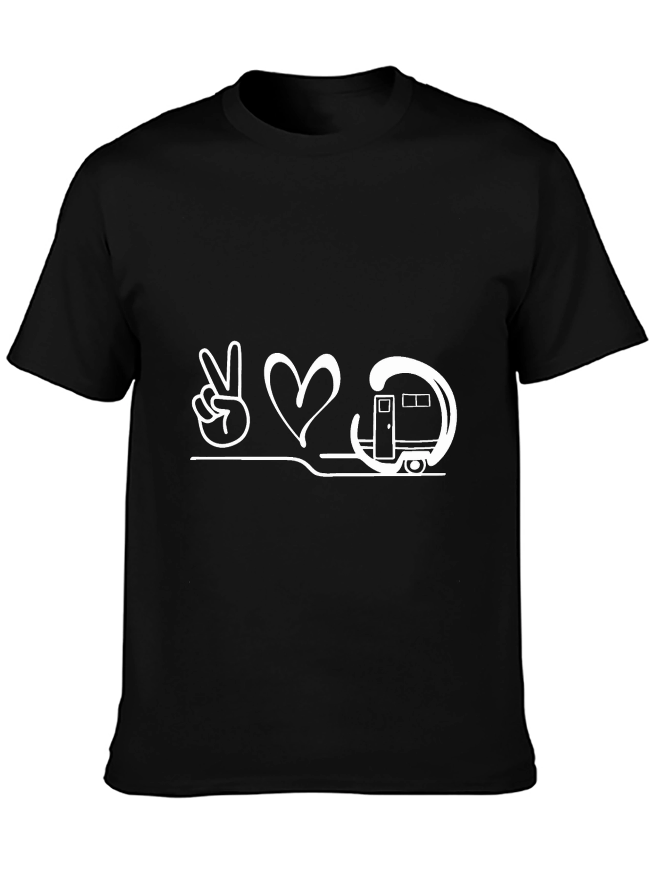 Peace Love Camping Black T-Shirt