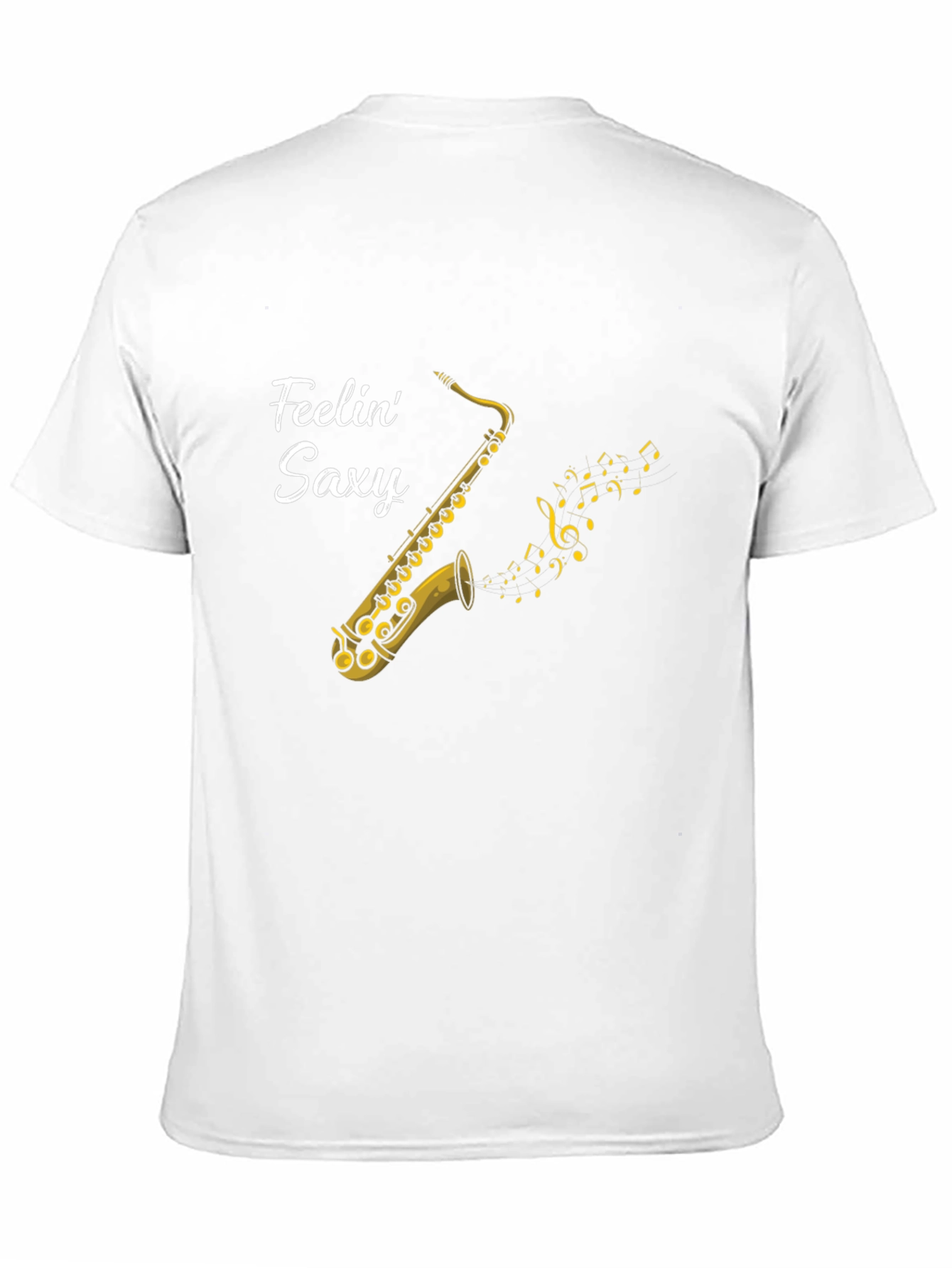 Feelin Saxy Black Graphic T-Shirt