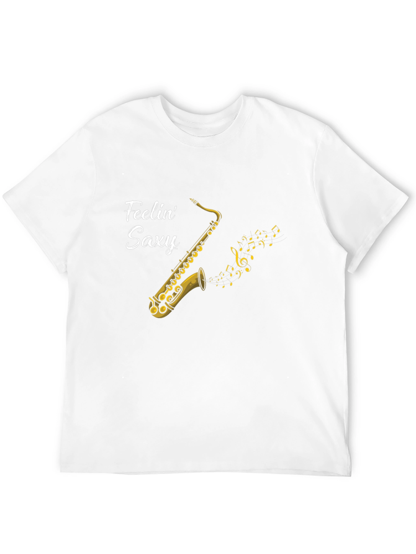 Feelin Saxy Black Graphic T-Shirt