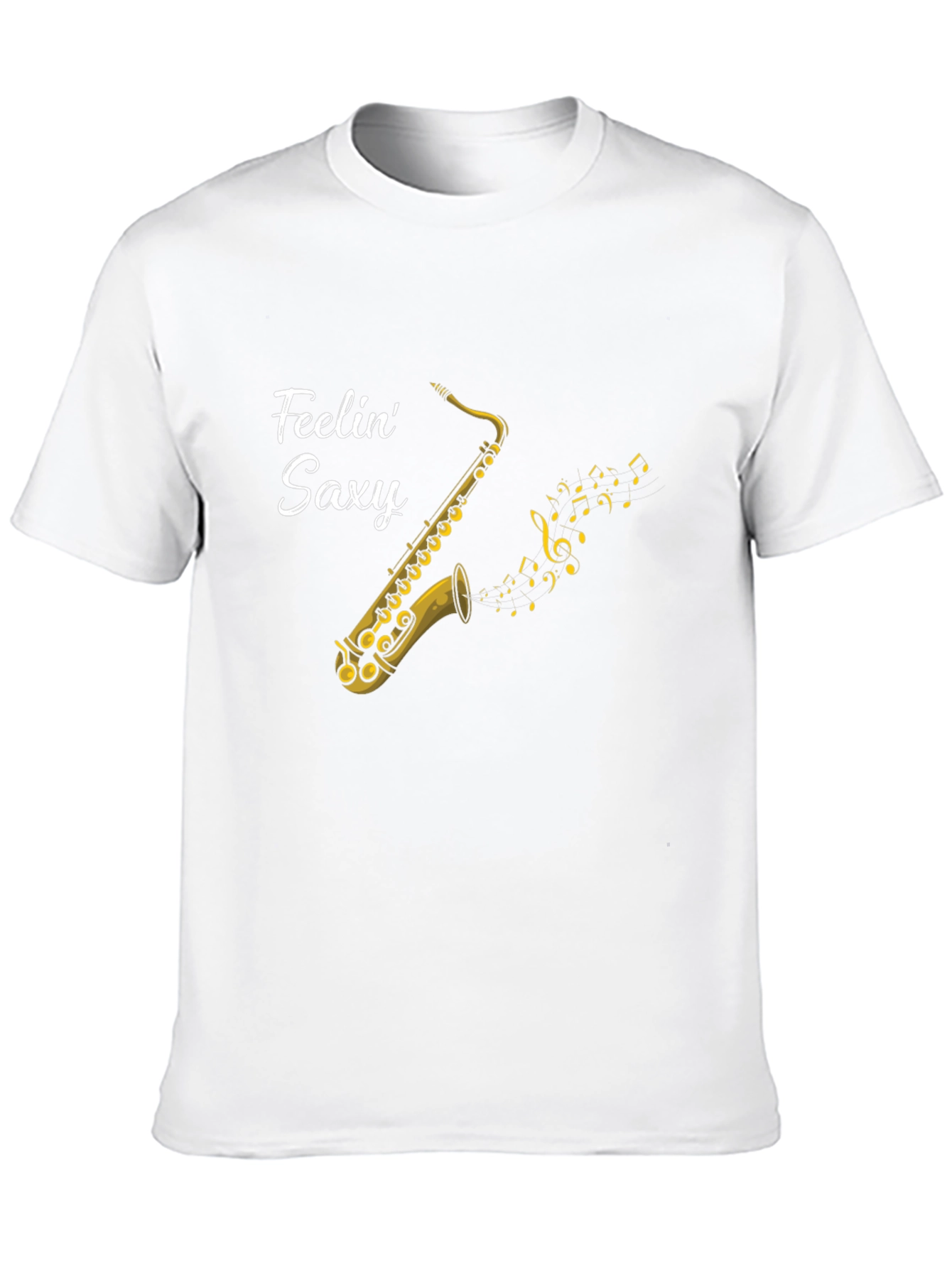 Feelin Saxy Black Graphic T-Shirt