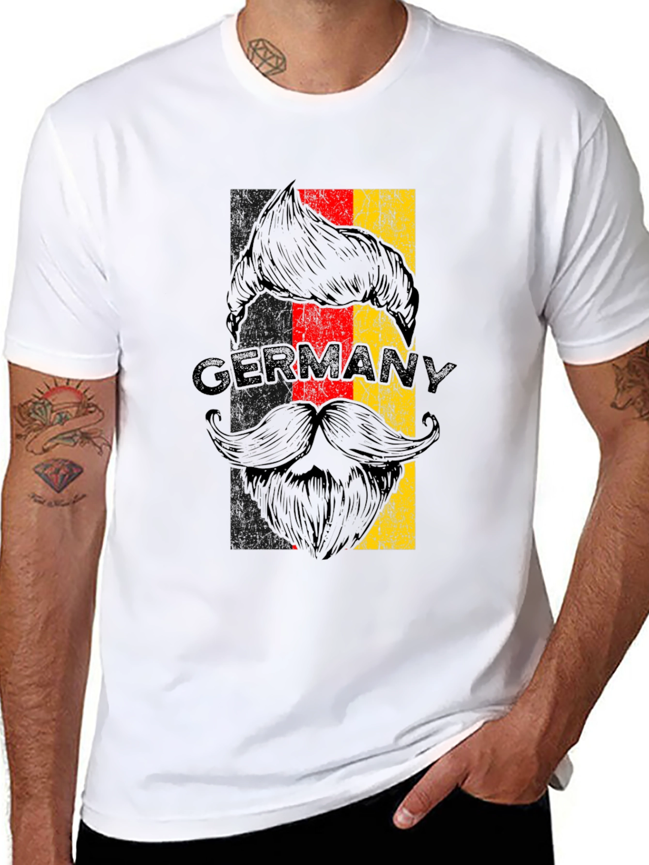 Germany Flag Beard T-Shirt