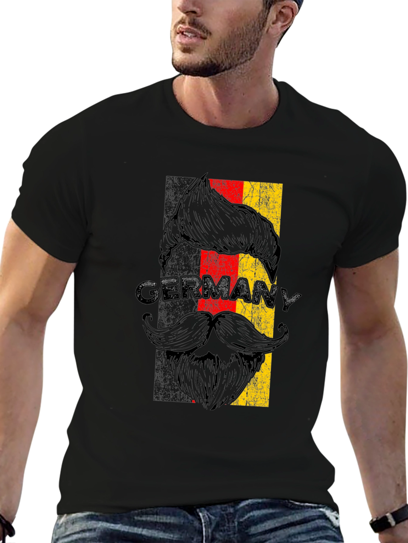 Germany Flag Beard T-Shirt