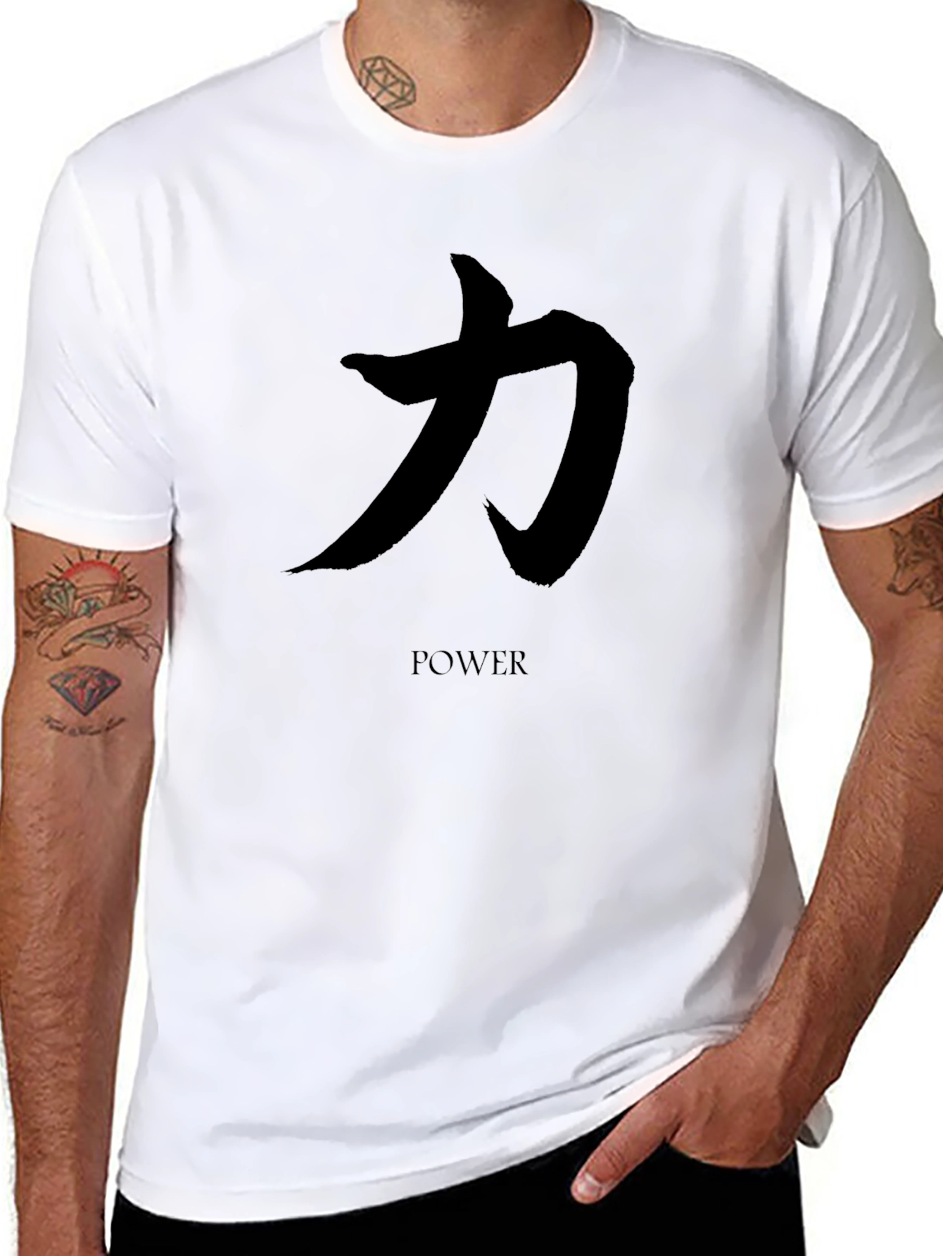 Power Symbol Tee - Black Graphic T-Shirt