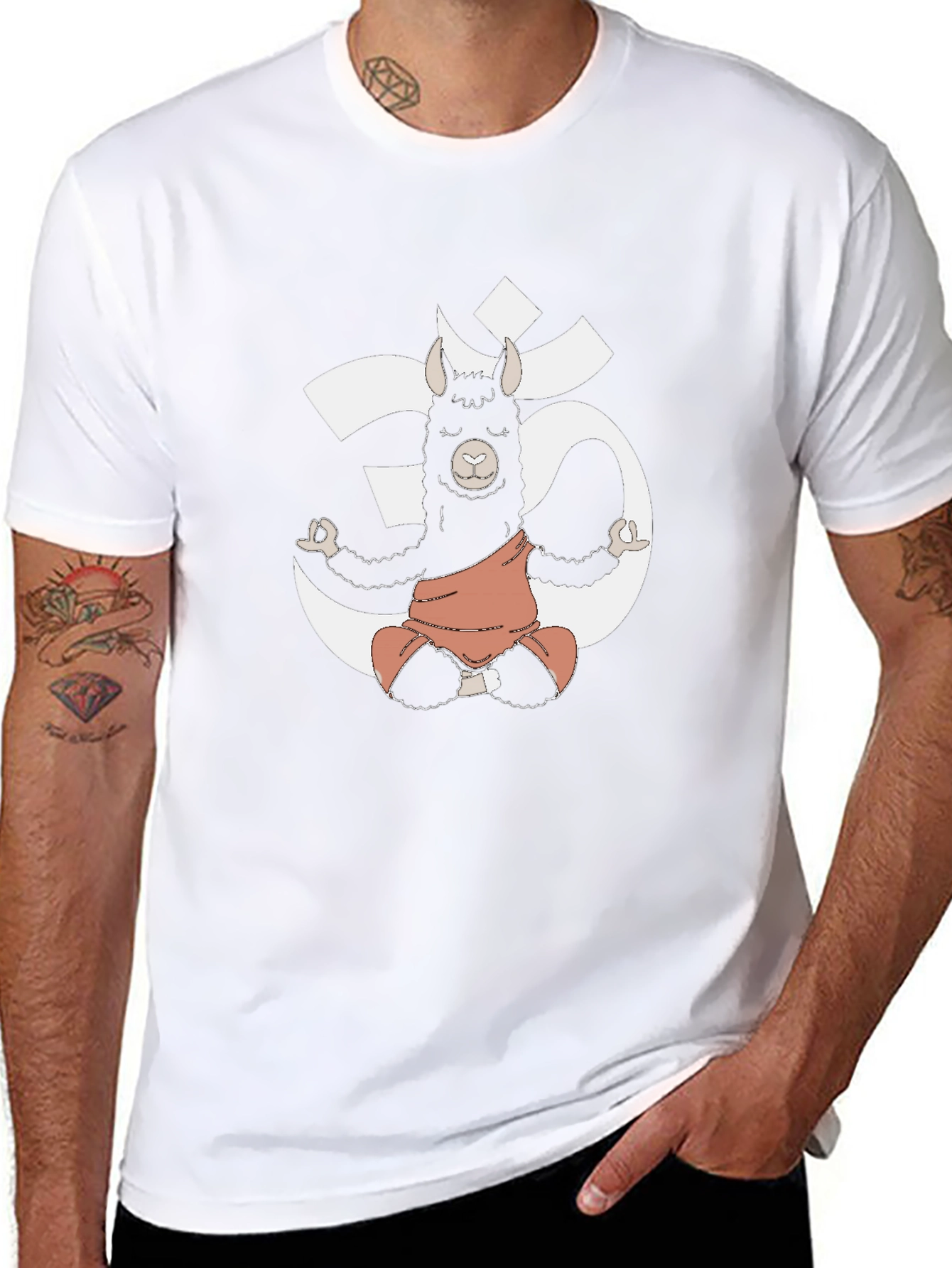 Yoga Llama Graphic Tee - Zen Animal Shirt