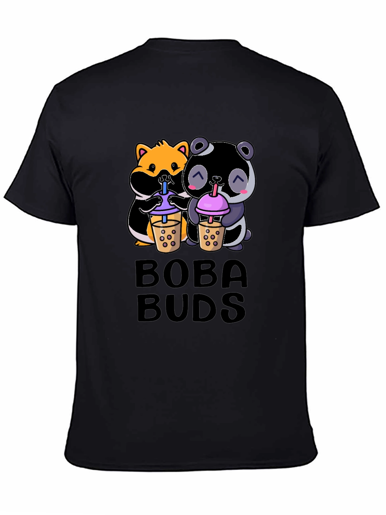 Boba Buds T-Shirt: Cute Hamster & Panda Boba Lovers